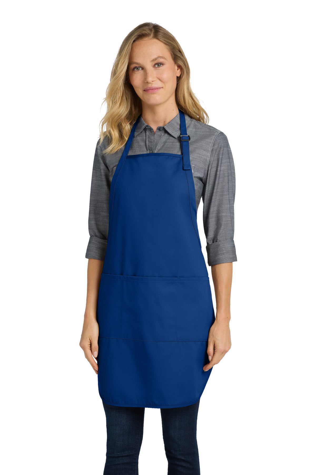 Port Authority Easy Care Full-Length Apron with Stain Release. A703 in Royal