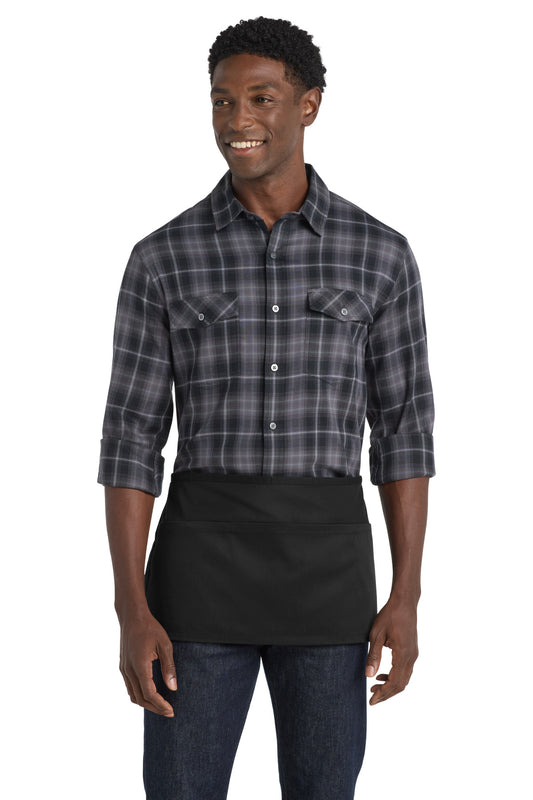 Port Authority Easy Care Reversible Waist Apron with Stain Release. A707 in Black