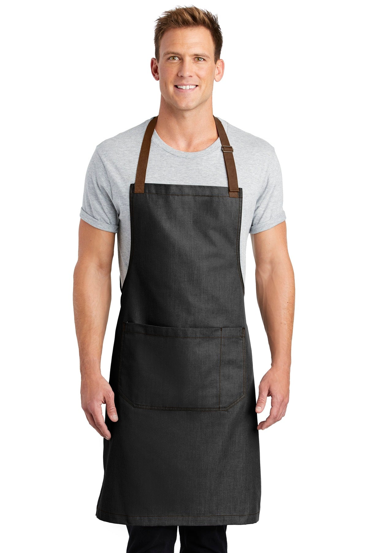 Port Authority  Market Full-Length Bib Apron. A800 in Dark Midnight