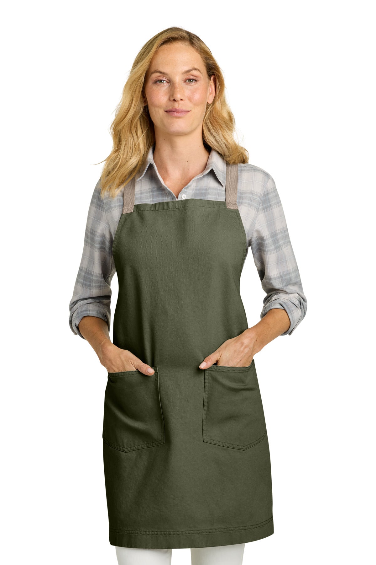 Port Authority  Signature Heavy Twill Crossback Apron A902 in Olive Drab Green