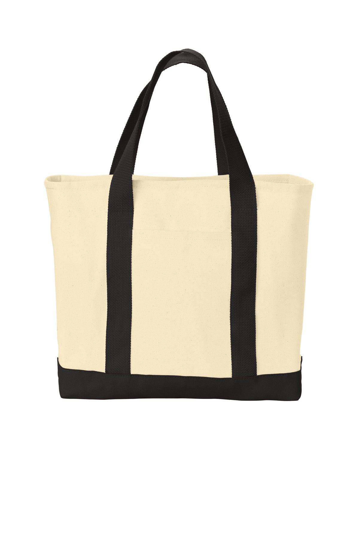 Port Authority - Ideal Twill Two-Tone Shopping Tote.  B400 in Natural/ Black