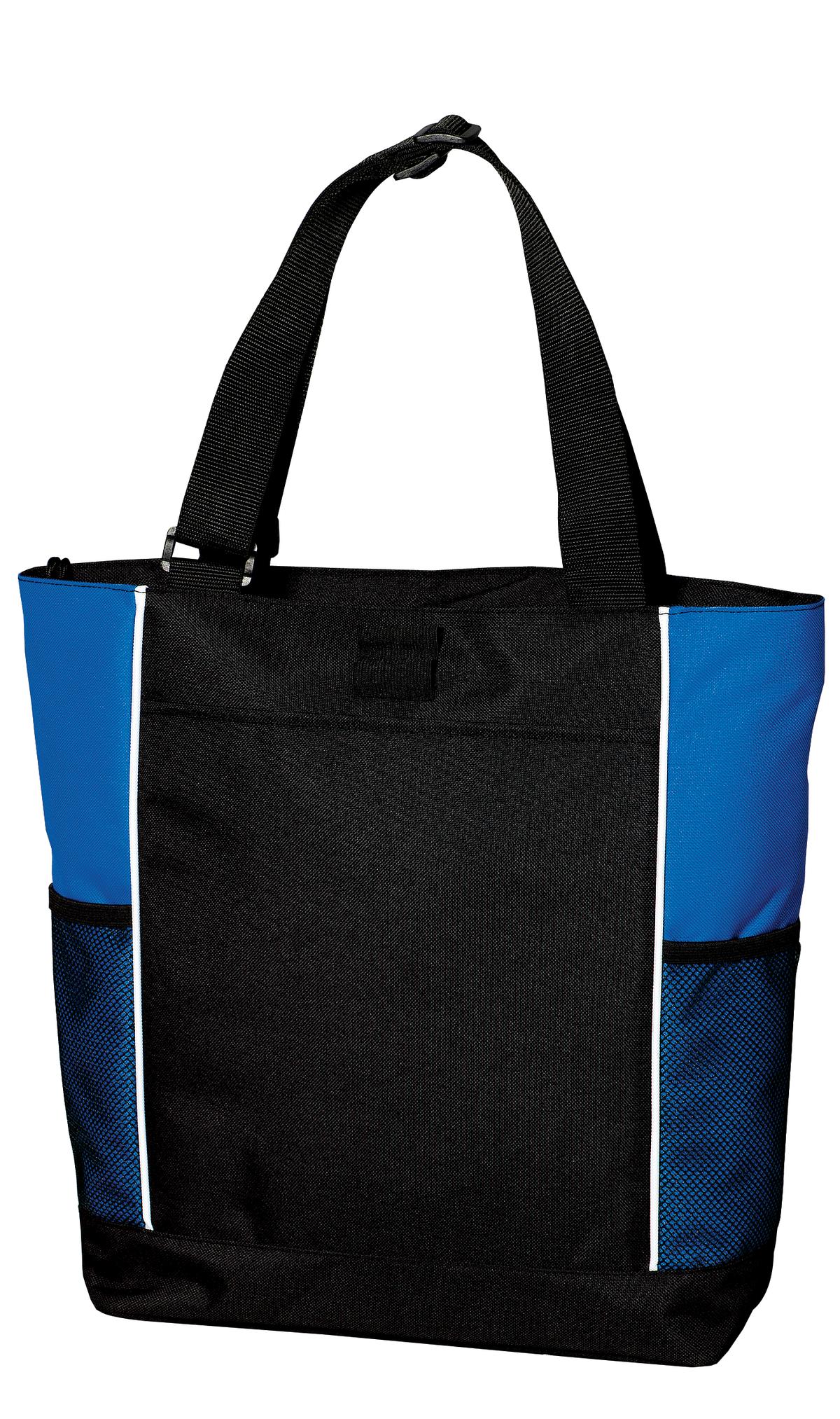 Port Authority Panel Tote.  B5160 in Black/ Royal