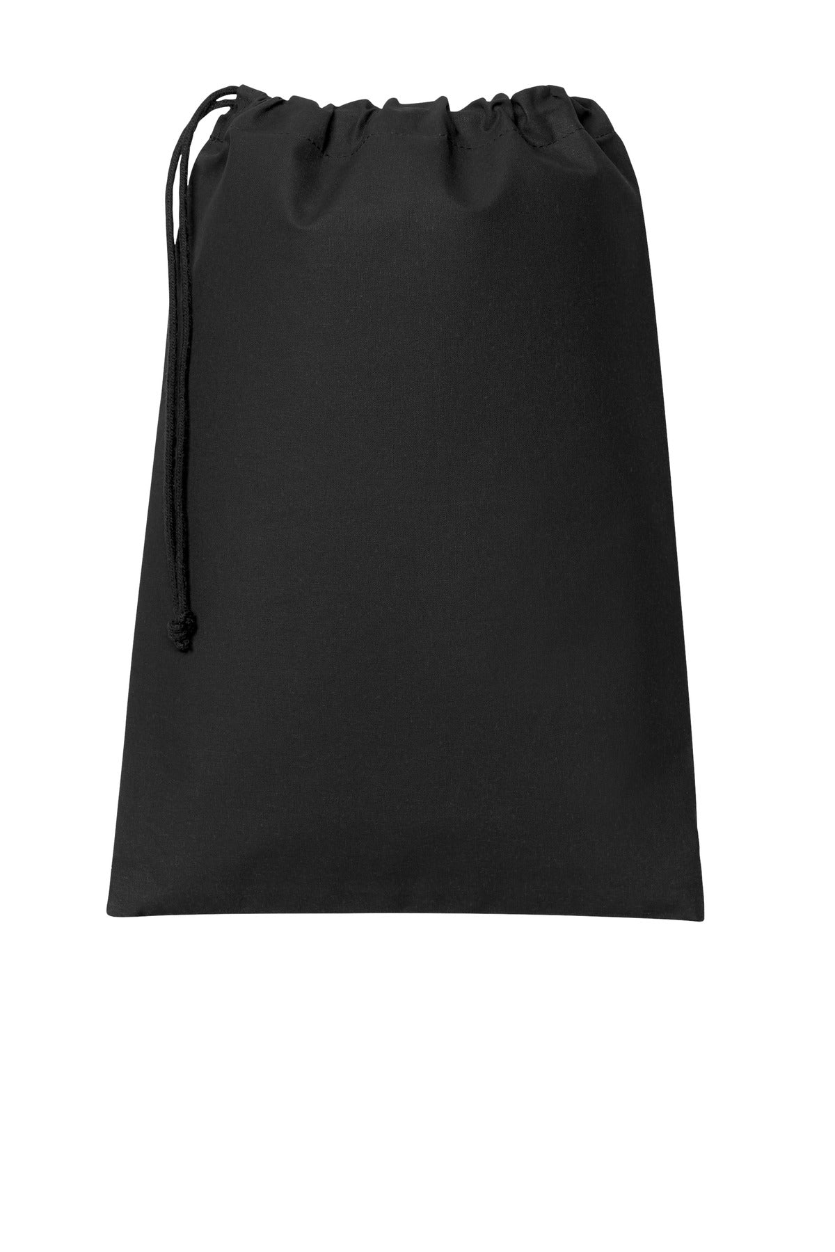Port Authority Core Cotton Drawstring Bag BG0350 in Deep Black