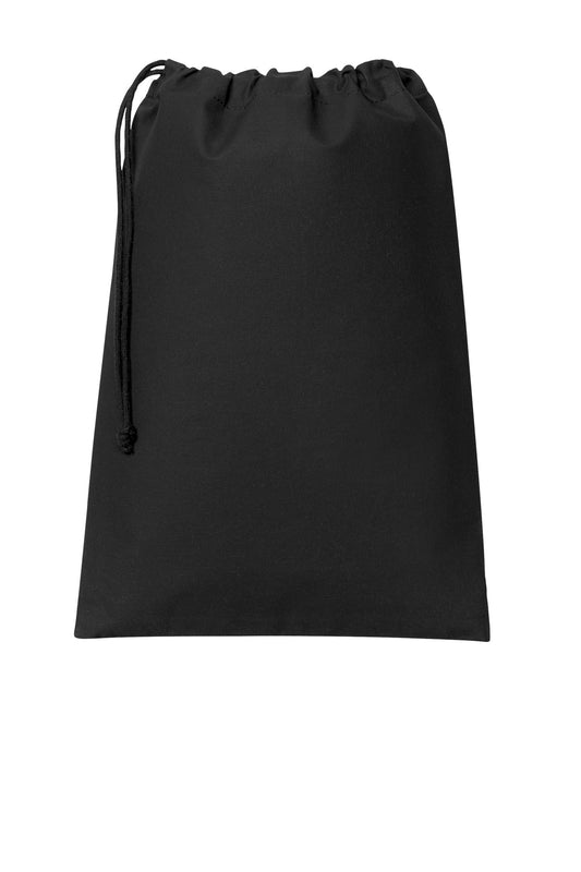 Port Authority Core Cotton Drawstring Bag BG0350 in Deep Black