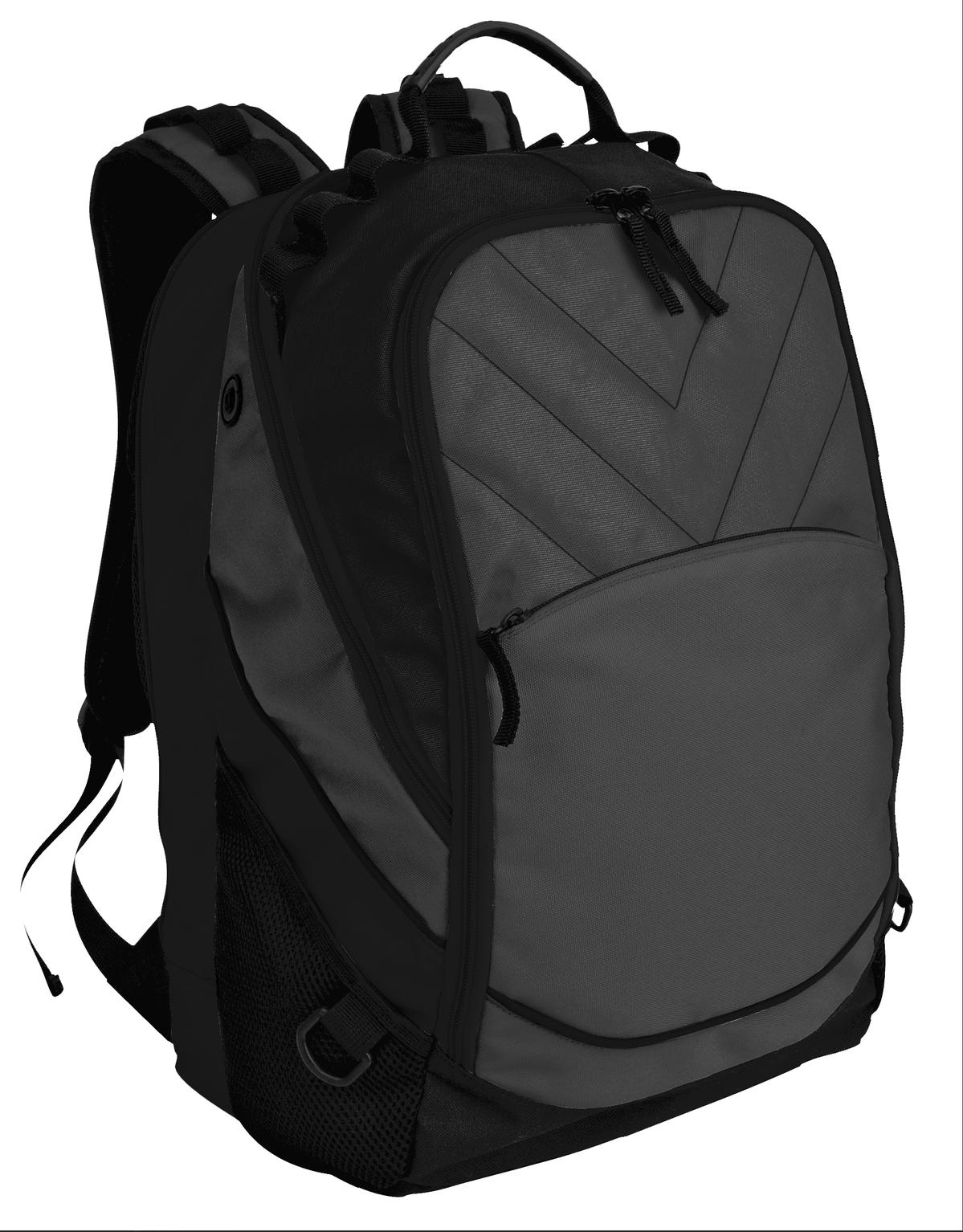 Port Authority Xcape Computer Backpack. BG100 in Dark Charcoal/ Black