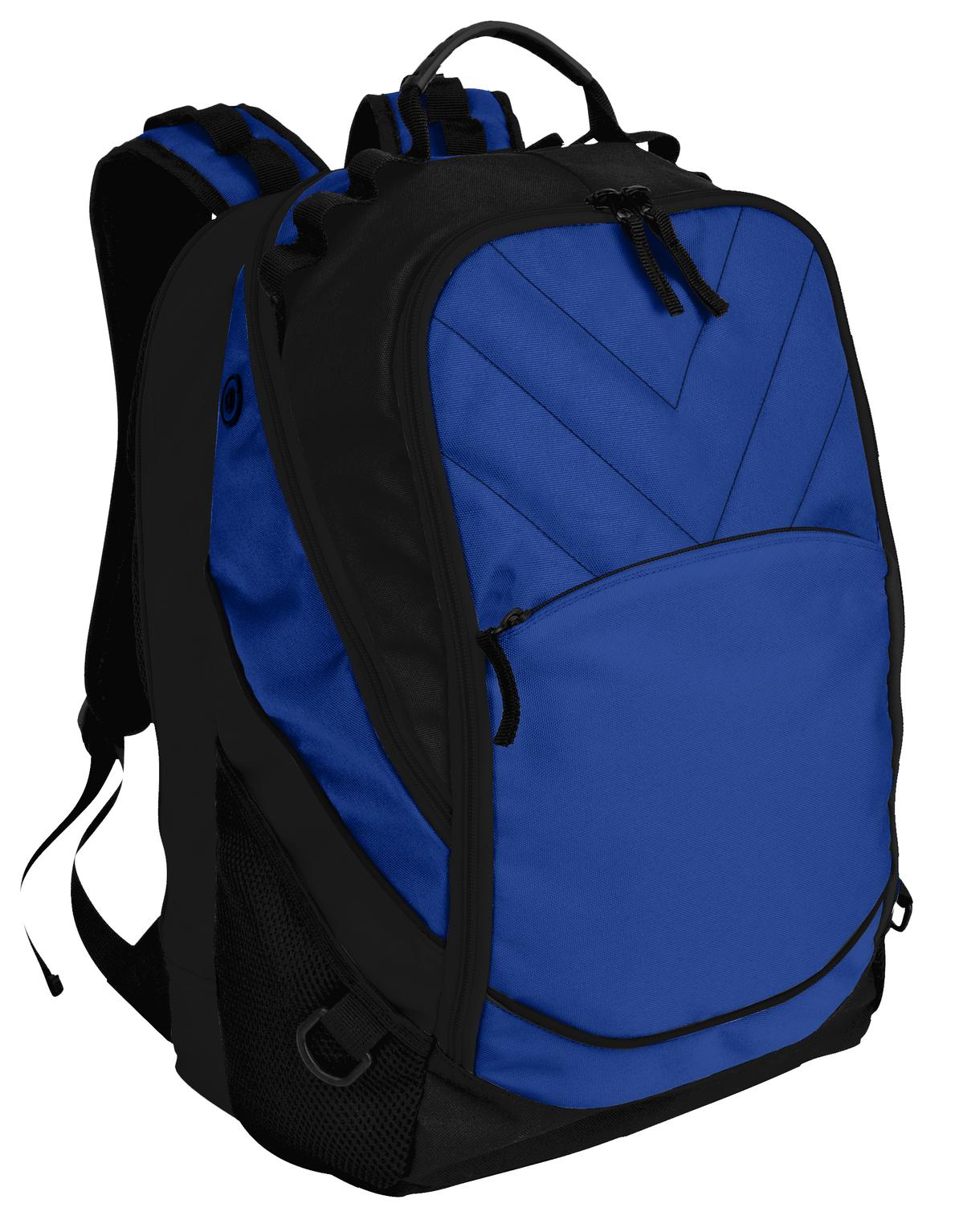 Port Authority Xcape Computer Backpack. BG100 in Shock Blue/ Black