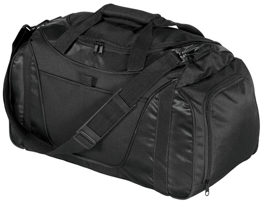 Port Authority - Small Two-Tone Duffel. BG1040 in Black/ Black