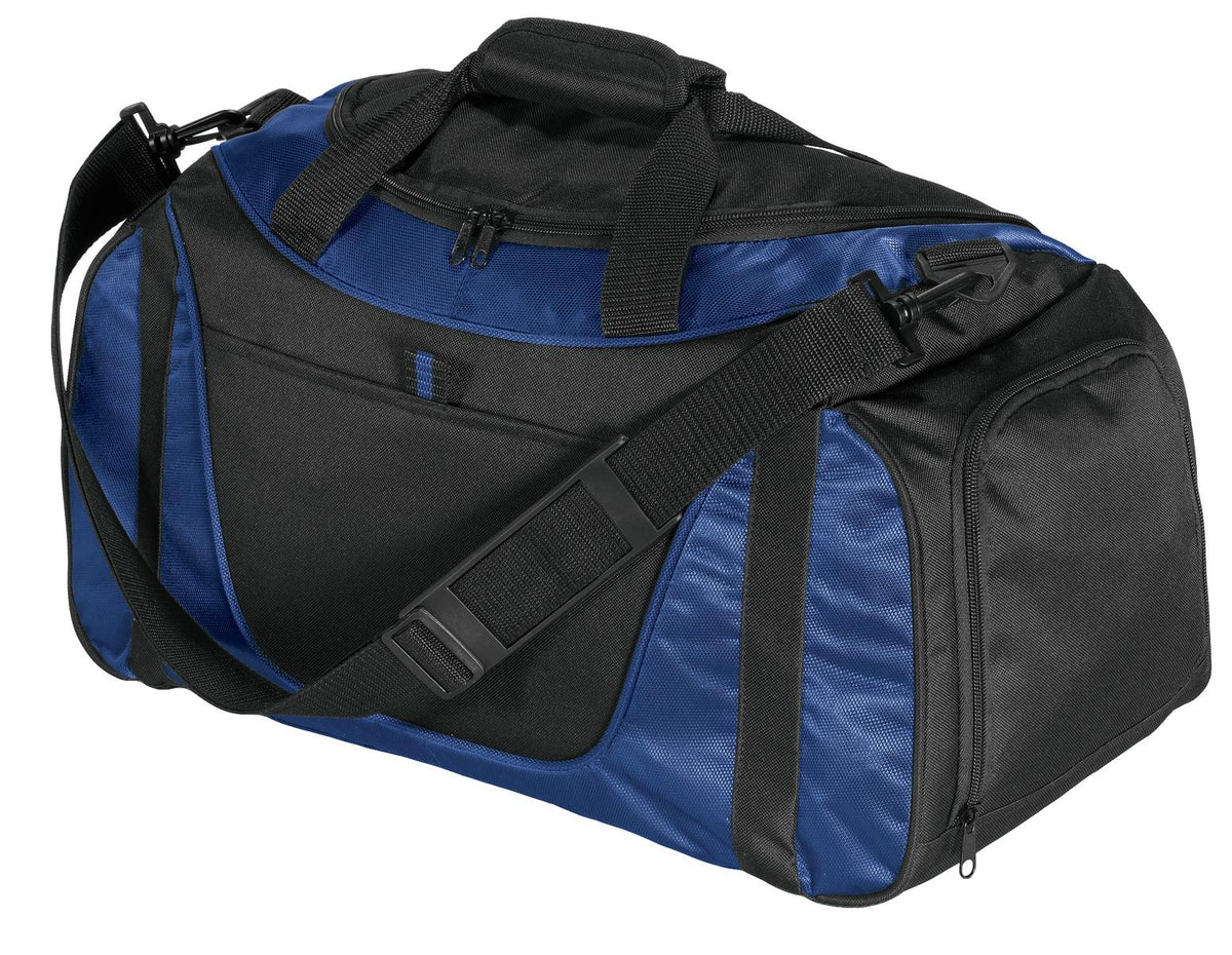 Port Authority - Small Two-Tone Duffel. BG1040 in Navy/ Black