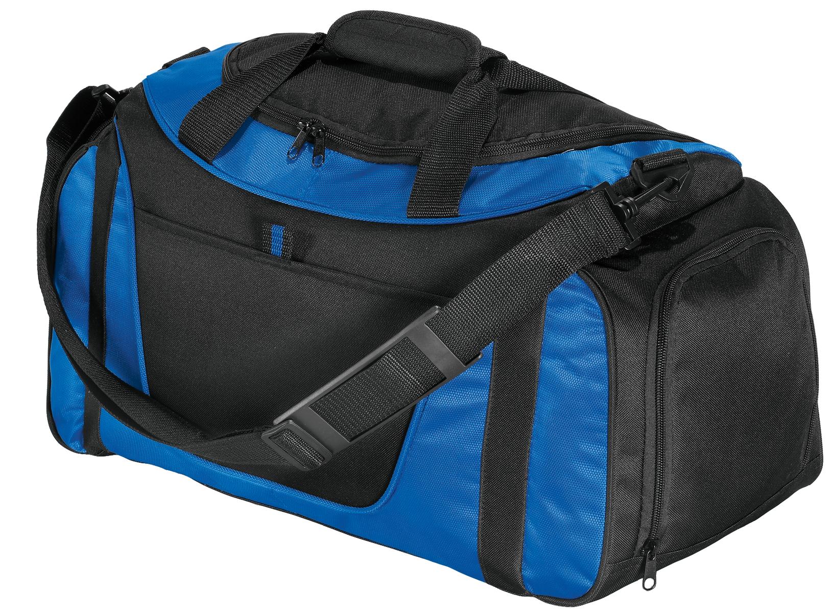 Port Authority - Small Two-Tone Duffel. BG1040 in Royal/ Black