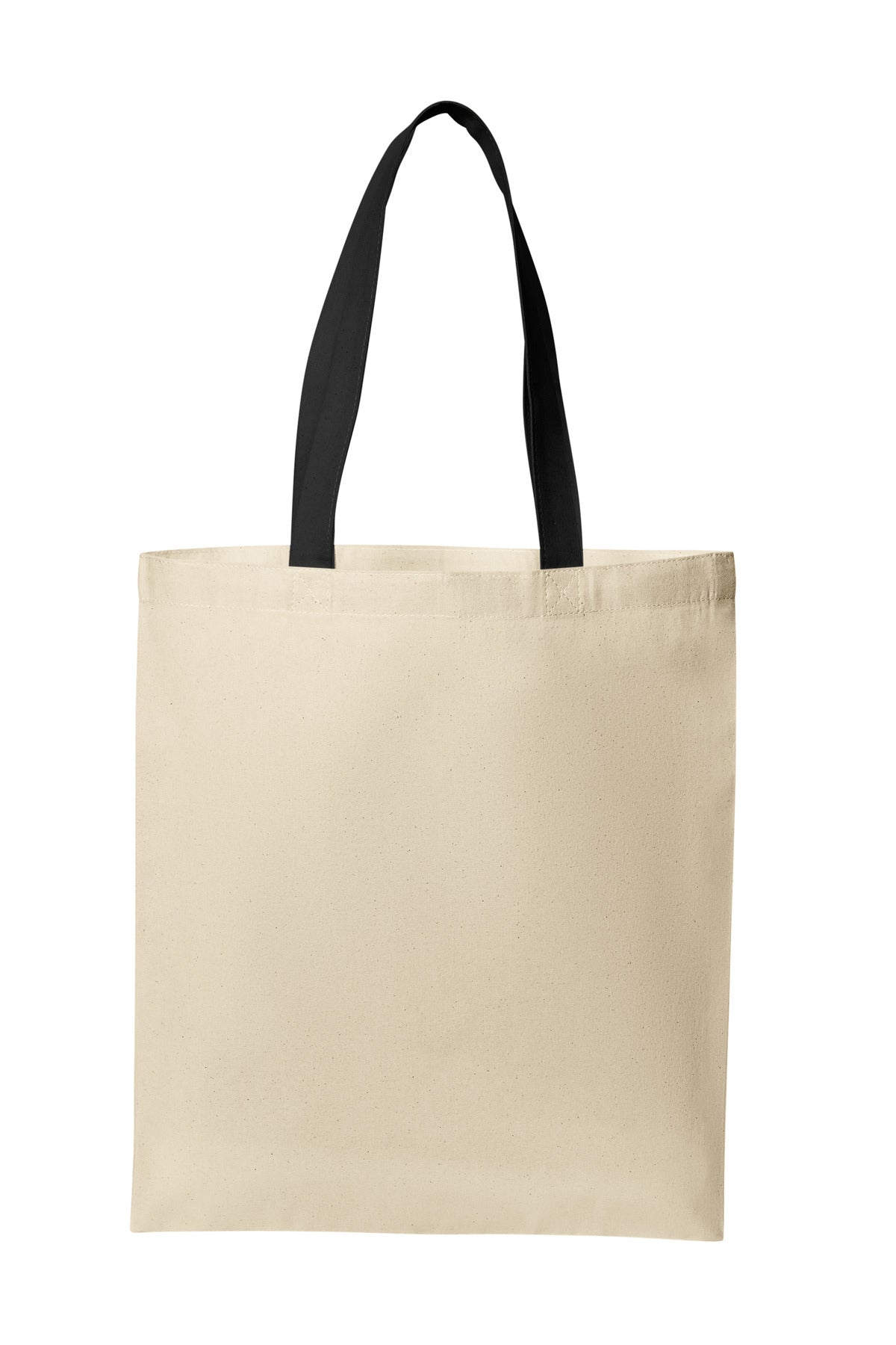 Port Authority Core Cotton Tote BG1500 in Natural/ Deep Black