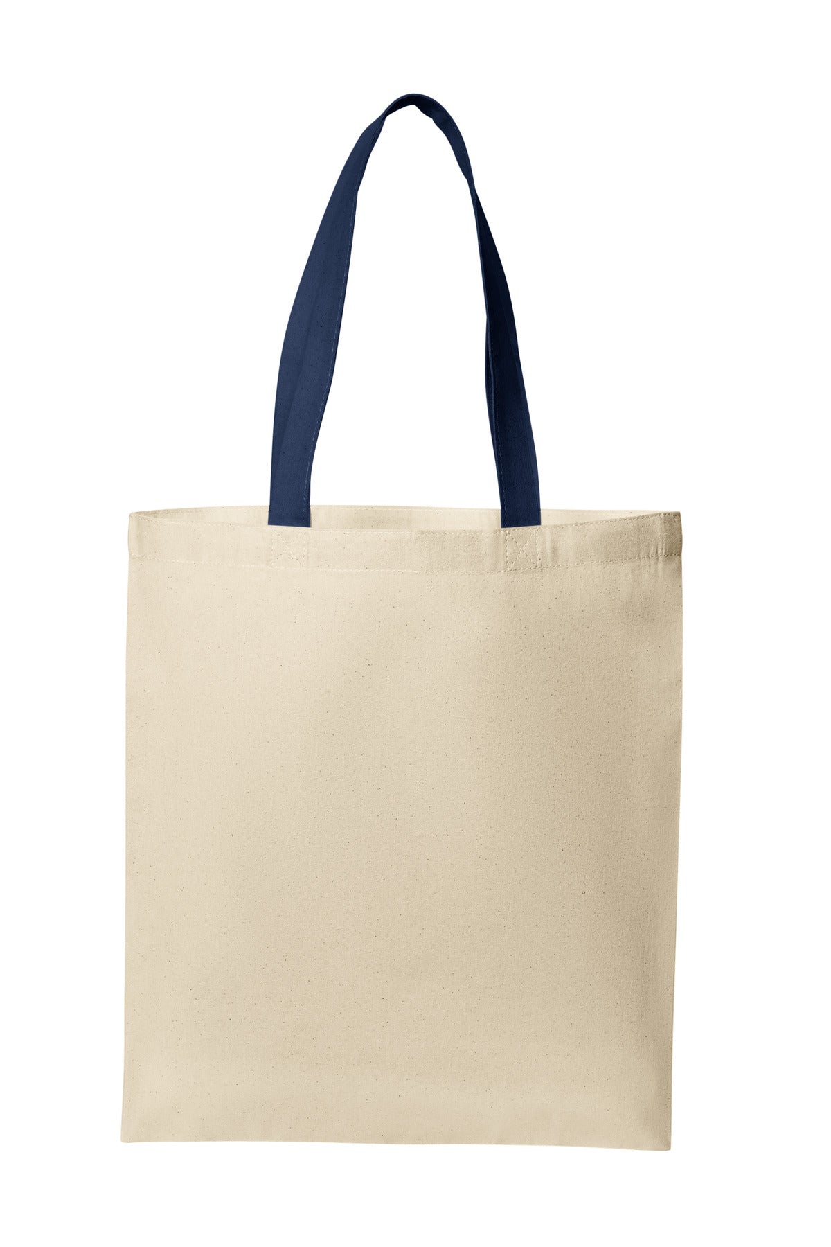 Port Authority Core Cotton Tote BG1500 in Natural/ River Blue Navy