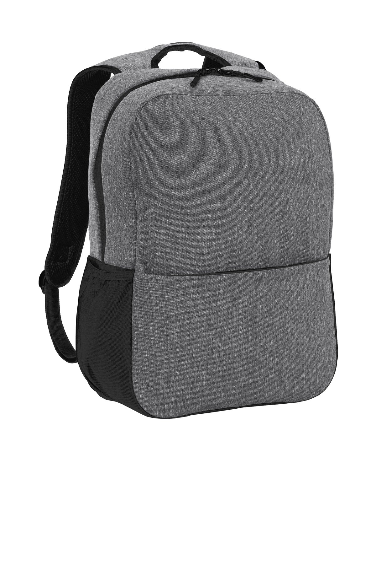 Port Authority  Access Square Backpack. BG218 in Heather Grey/ Black