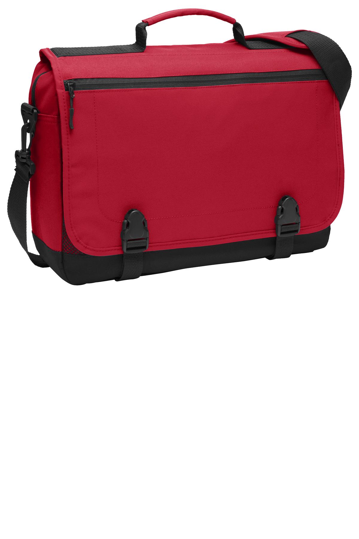 Port Authority Messenger Briefcase. BG304 in Chili Red