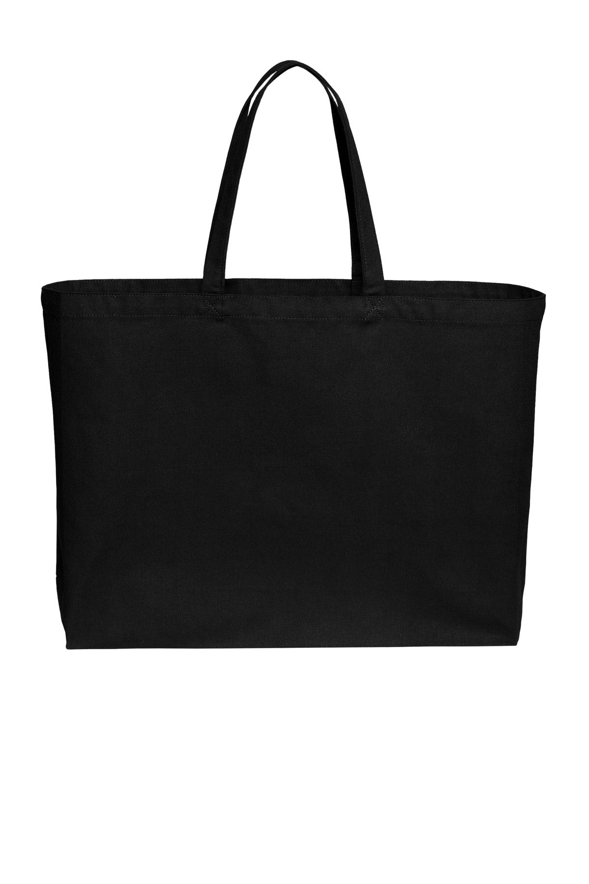 Port Authority Cotton Canvas Jumbo Tote BG427 in Deep Black