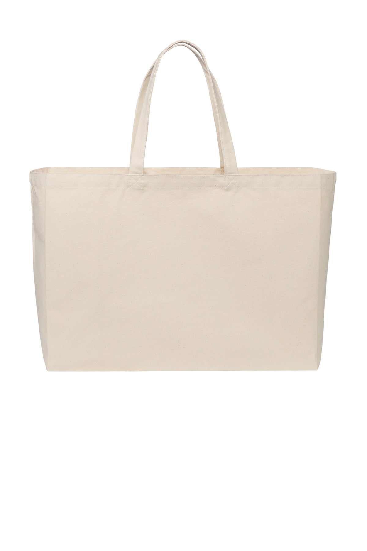 Port Authority Cotton Canvas Jumbo Tote BG427 in Natural
