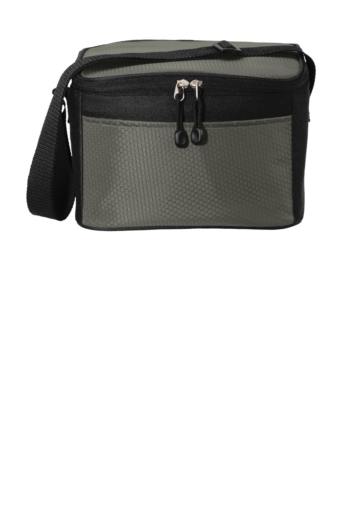 Port Authority 6-Can Cube Cooler. BG512 in Grey/ Black