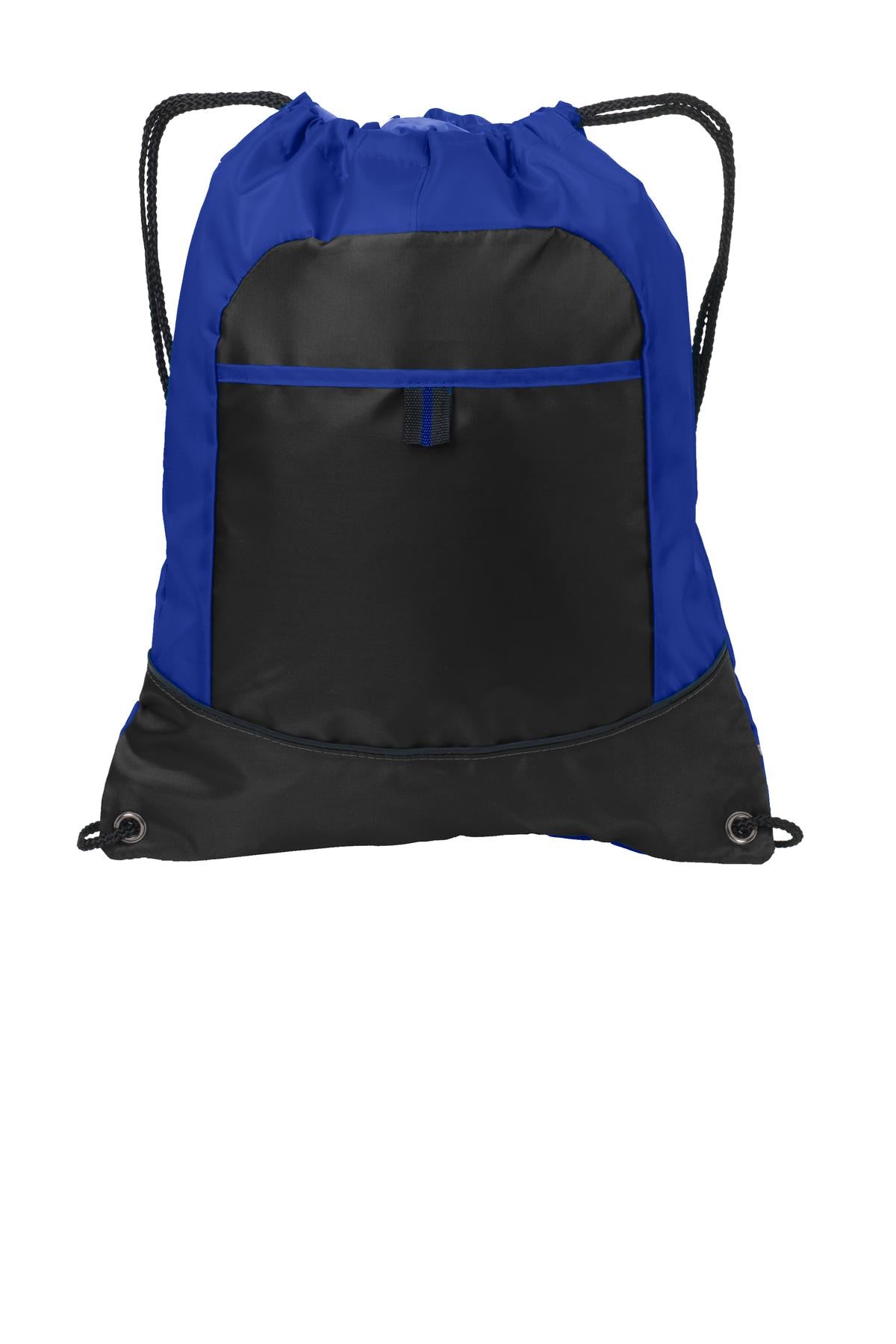 Port Authority Pocket Cinch Pack. BG611 in Hyper Blue/ Black