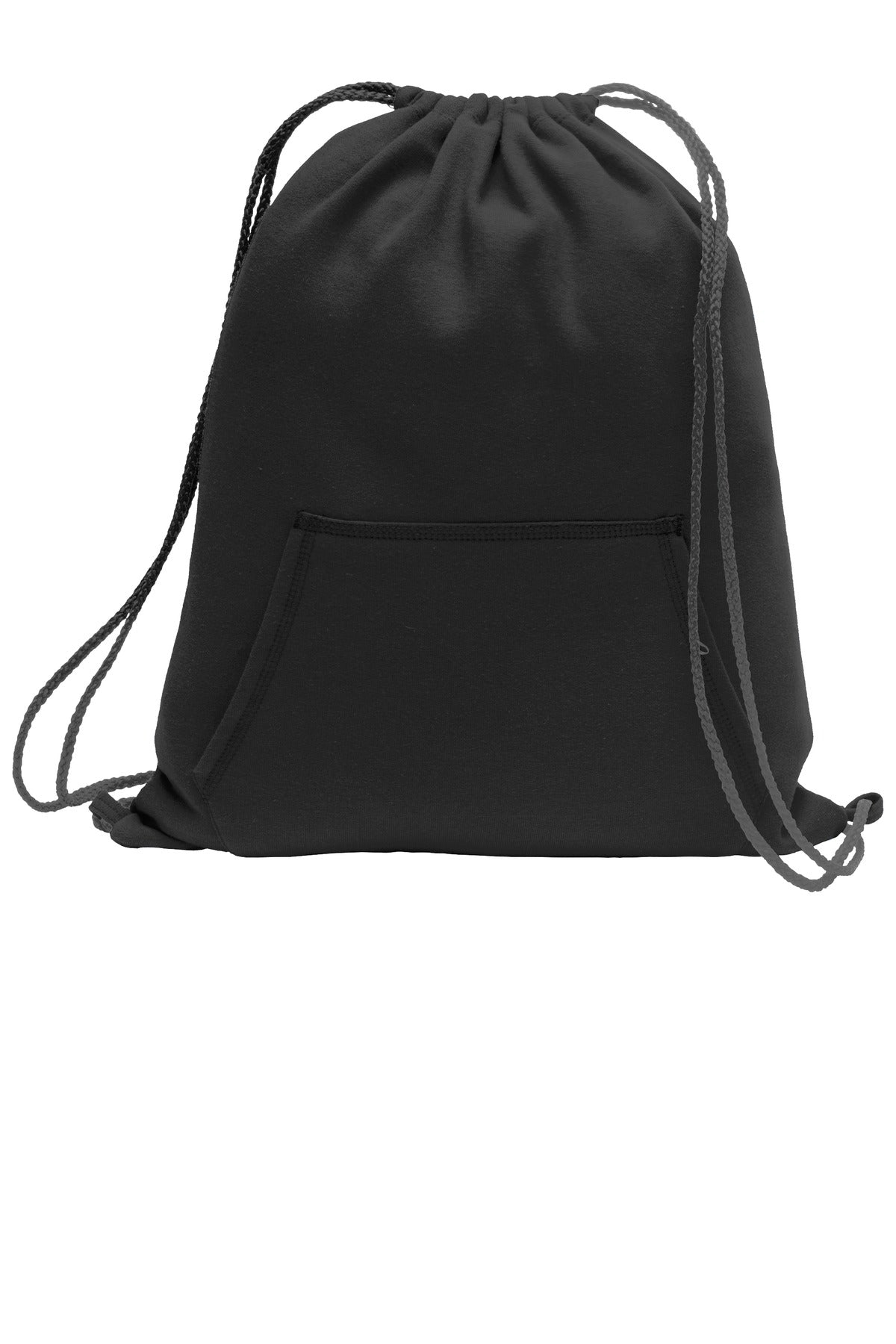 Port & Co Core Fleece Sweatshirt Cinch Pack. BG614 in Jet Black