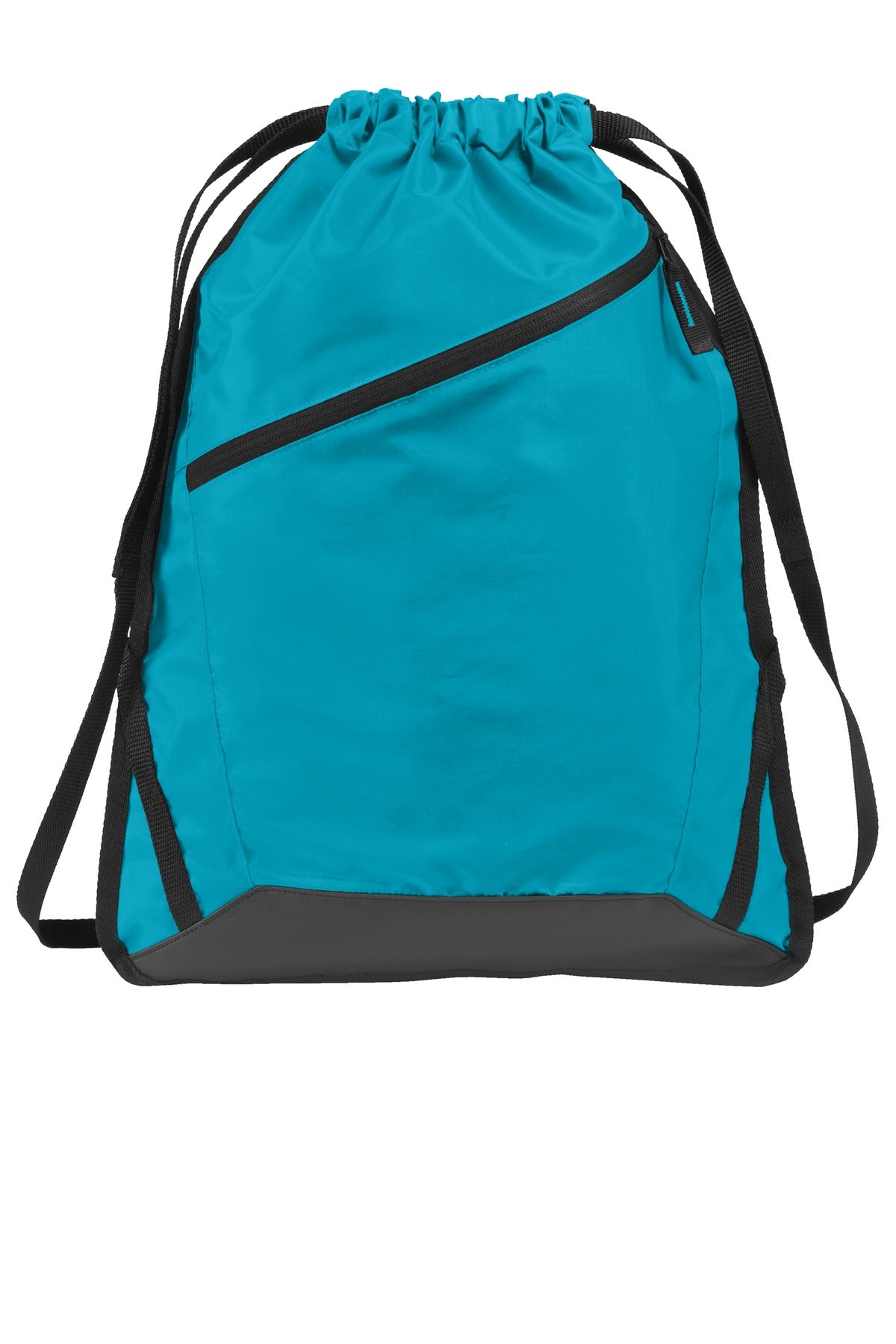 Port Authority Zip-It Cinch Pack. BG616 in Tropic Blue/ Black