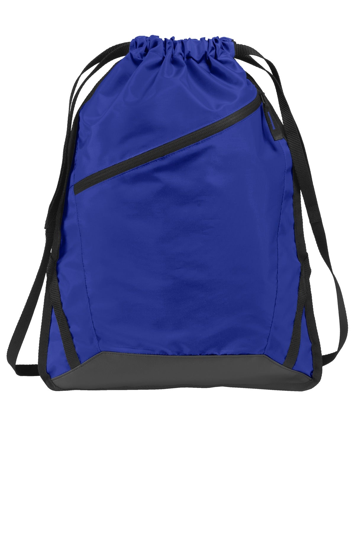 Port Authority Zip-It Cinch Pack. BG616 in True Royal/ Black