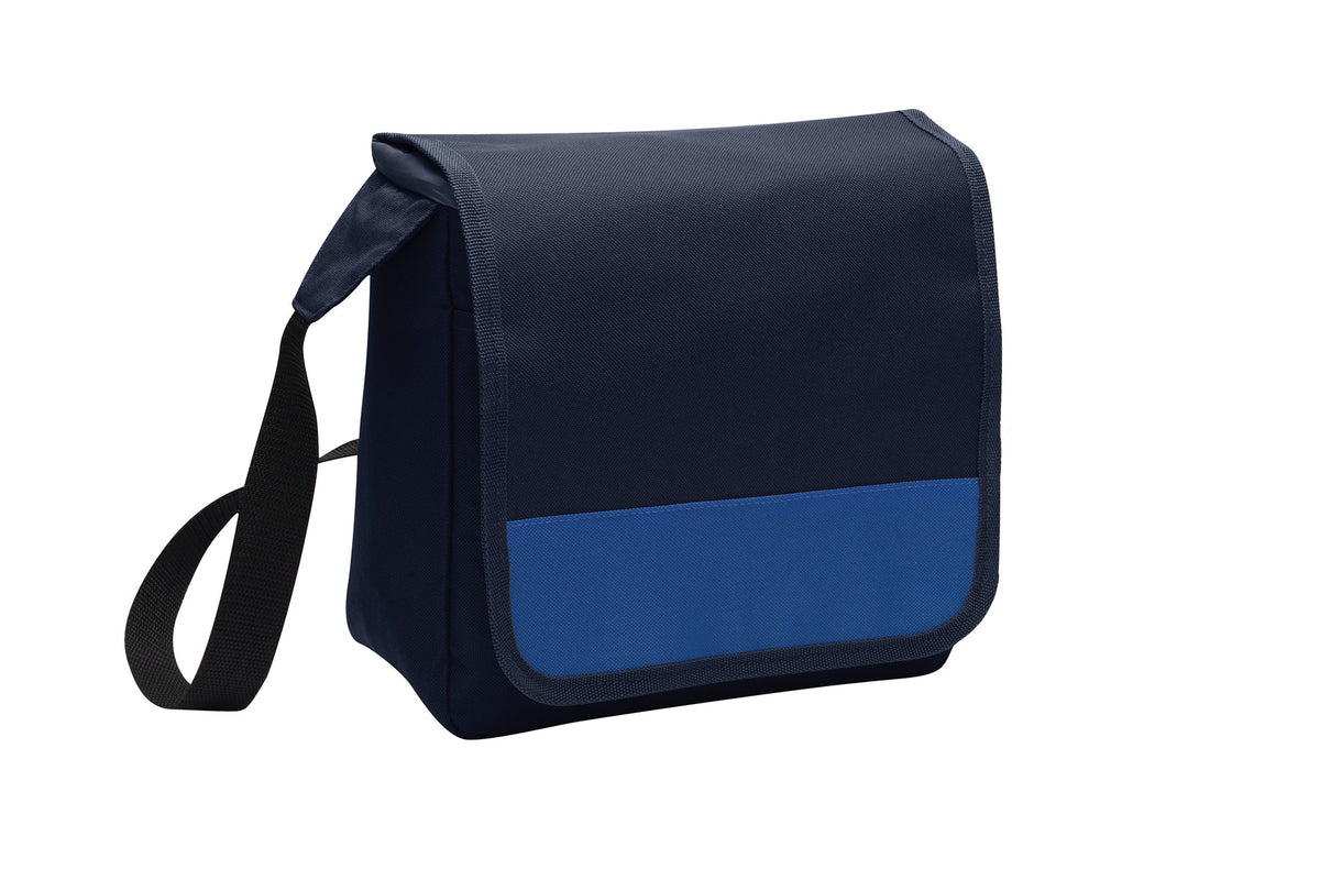 Port Authority Lunch Cooler Messenger. BG753 in Navy/ Twilight Blue