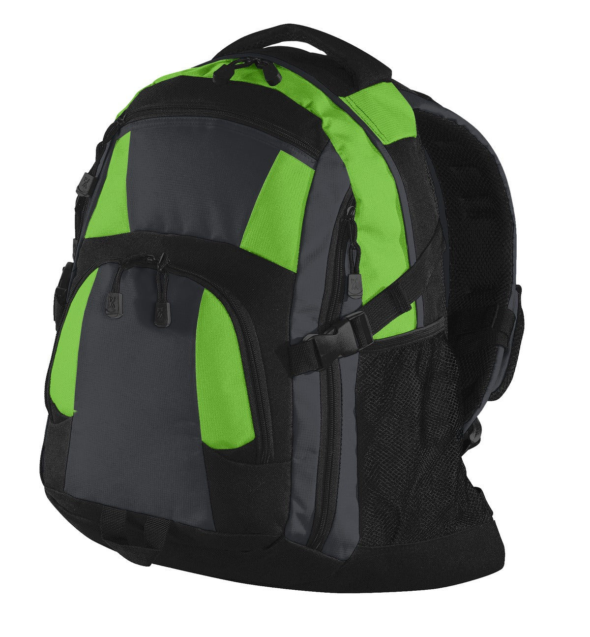 Port Authority Urban Backpack. BG77 in Bright Lime/ Magnet/ Black