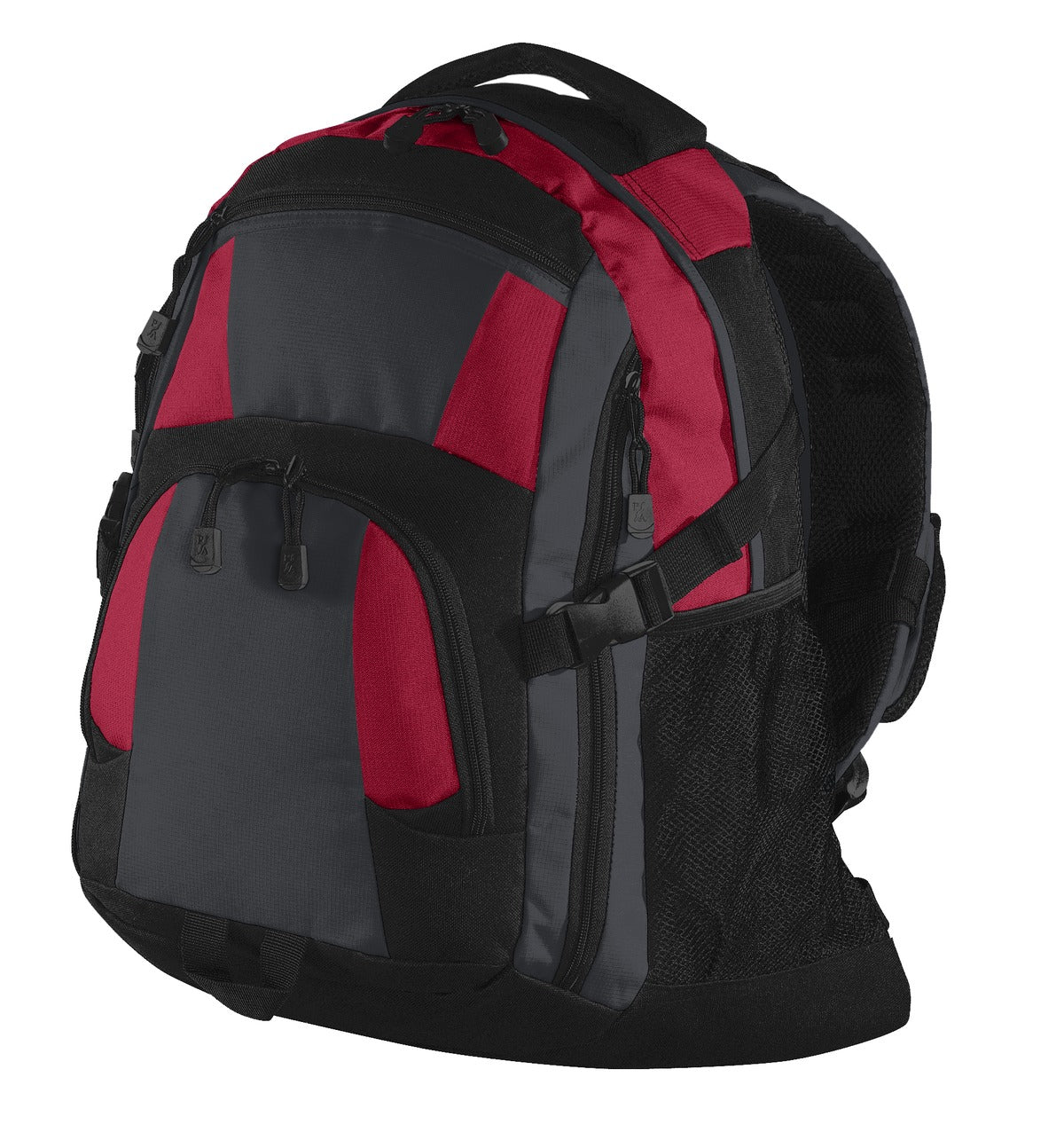 Port Authority Urban Backpack. BG77 in Red/ Magnet/ Black