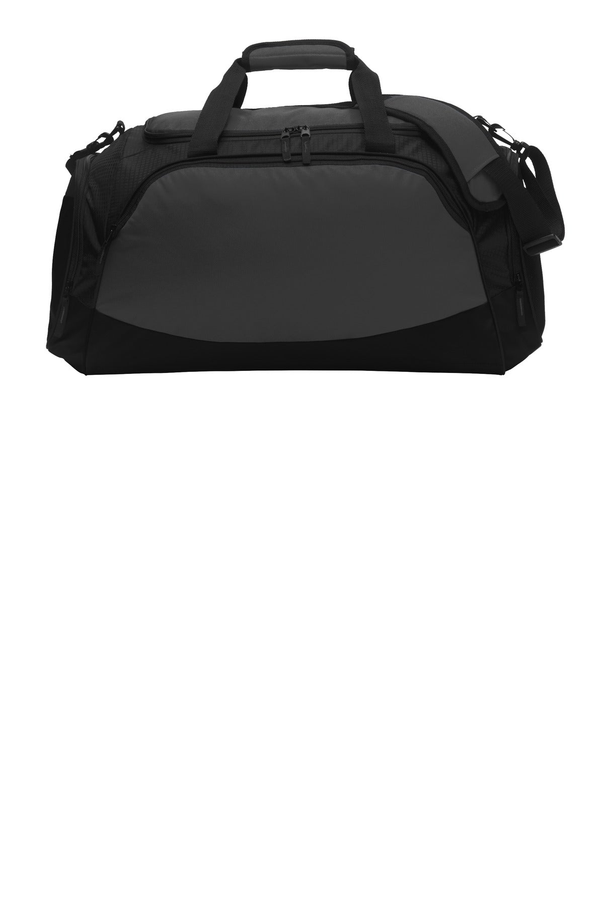 Port Authority Medium Active Duffel. BG801 in Dark Charcoal/ Black