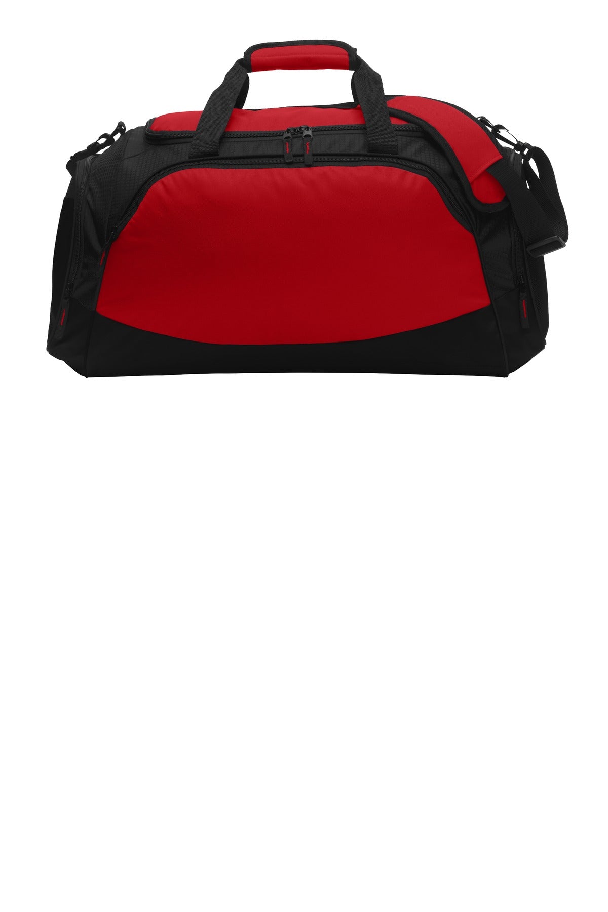 Port Authority Medium Active Duffel. BG801 in True Red/ Black