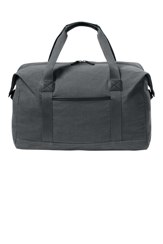 Port Authority Washed Canvas Duffel BG8030 in Grey Steel
