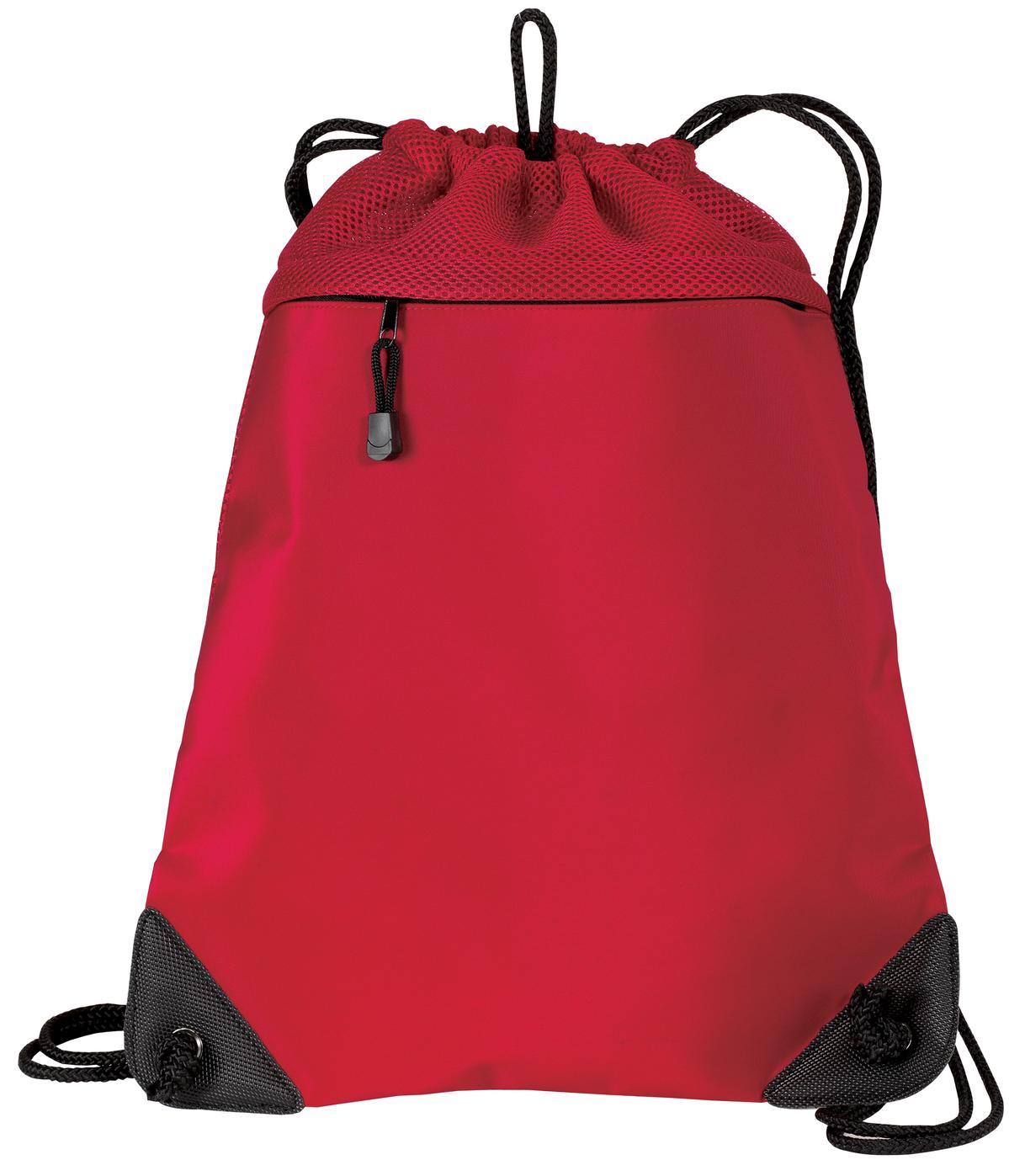 Port Authority - Cinch Pack with Mesh Trim.  BG810 in Chili Red