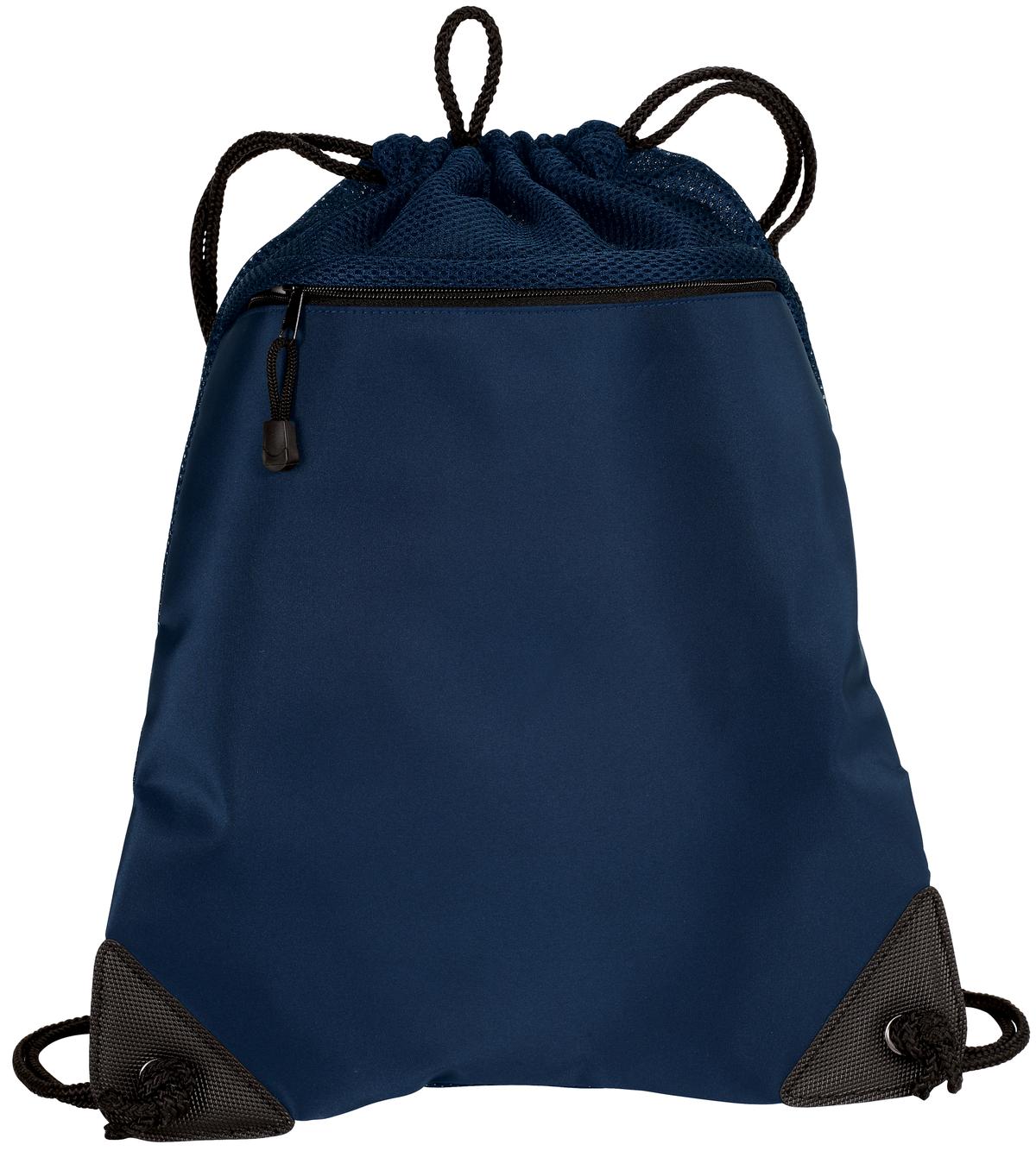 Port Authority - Cinch Pack with Mesh Trim.  BG810 in Navy