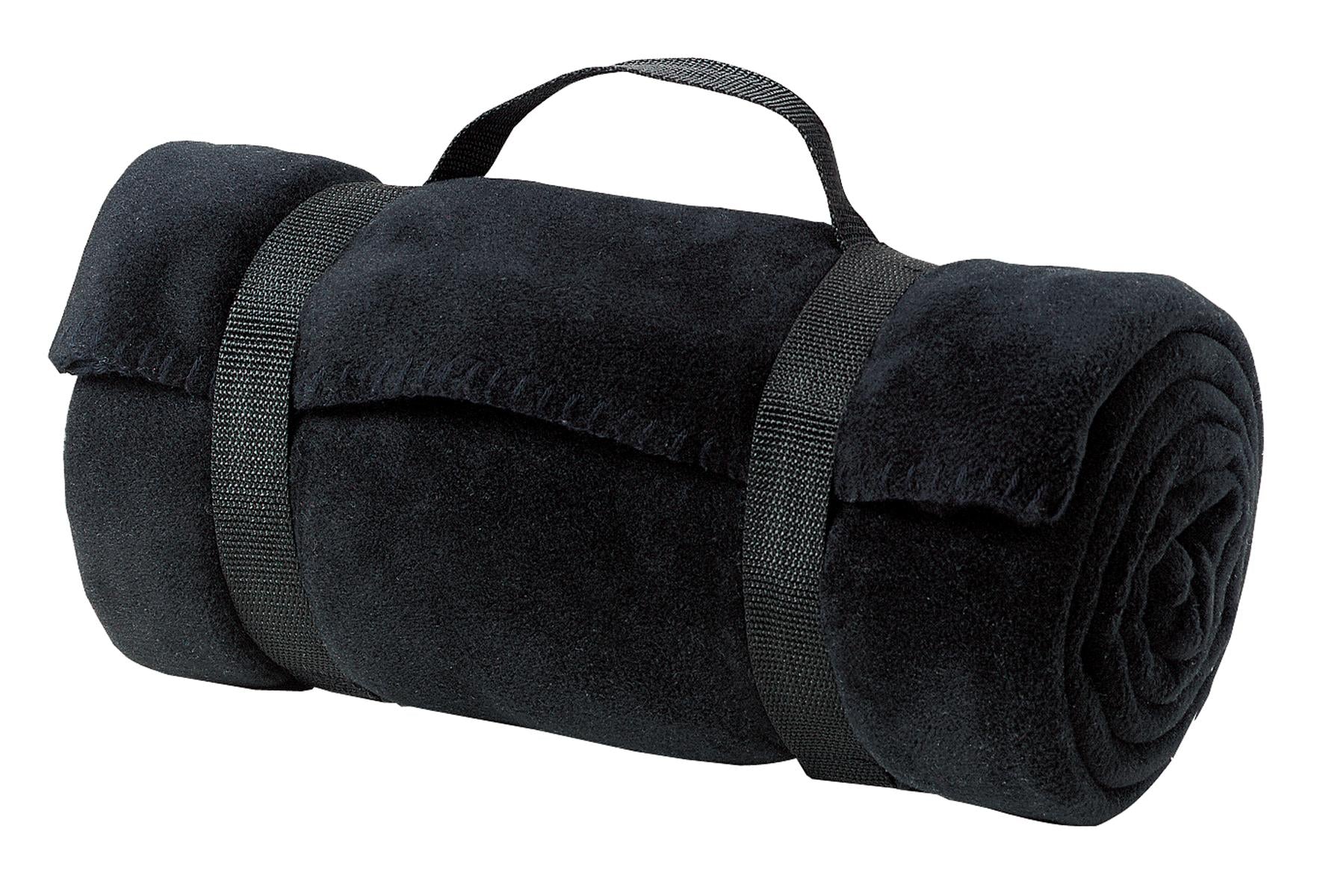 Port Authority - Value Fleece Blanket with Strap.  BP10 in Black