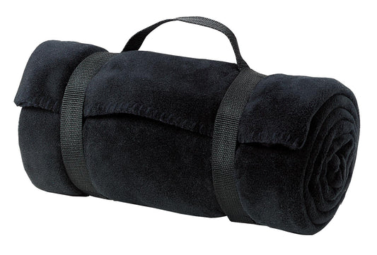 Port Authority - Value Fleece Blanket with Strap.  BP10 in Black