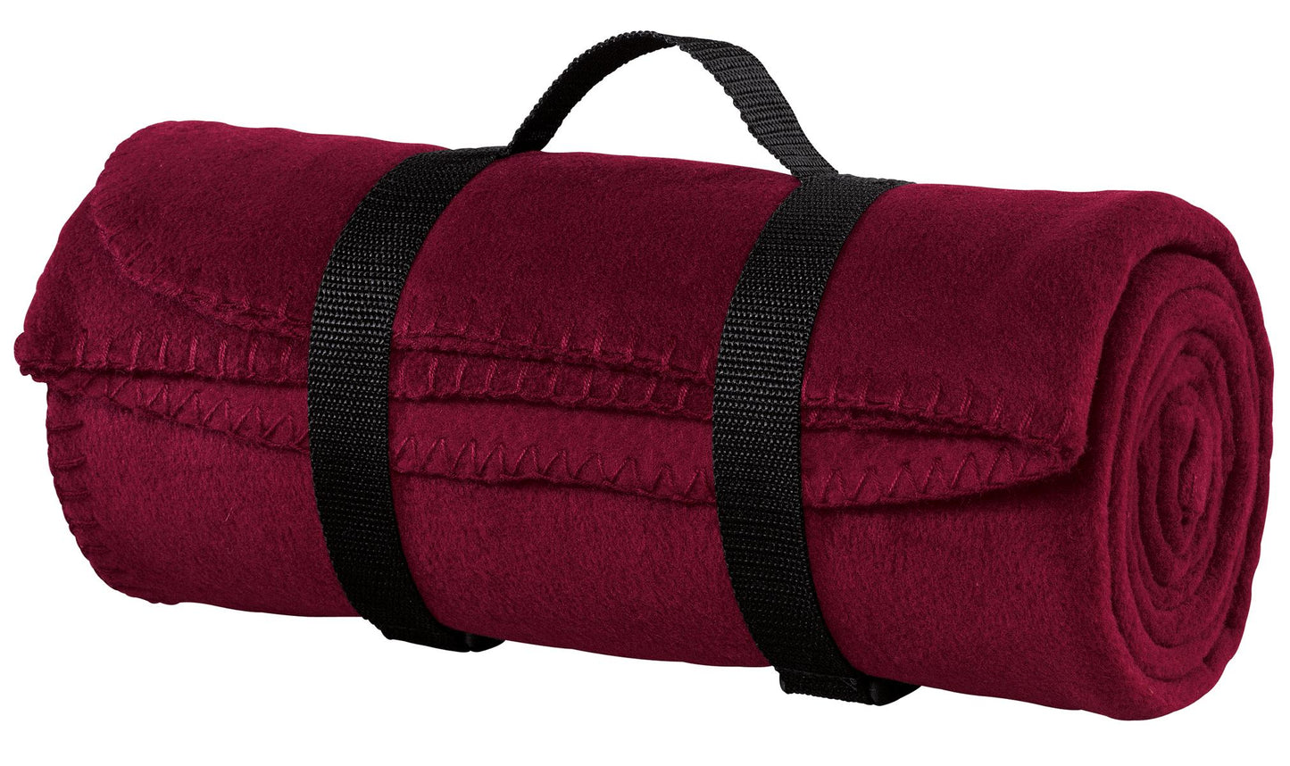 Port Authority - Value Fleece Blanket with Strap.  BP10 in Maroon