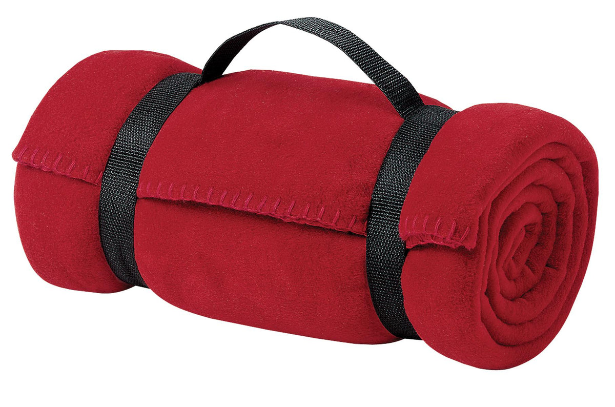 Port Authority - Value Fleece Blanket with Strap.  BP10 in Red