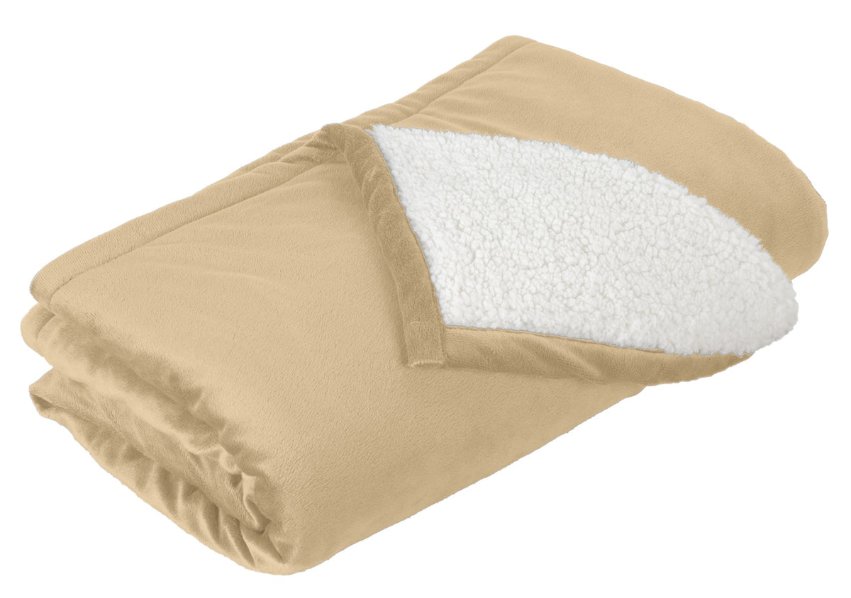 Port Authority Mountain Lodge Blanket. BP40 in Soft Camel