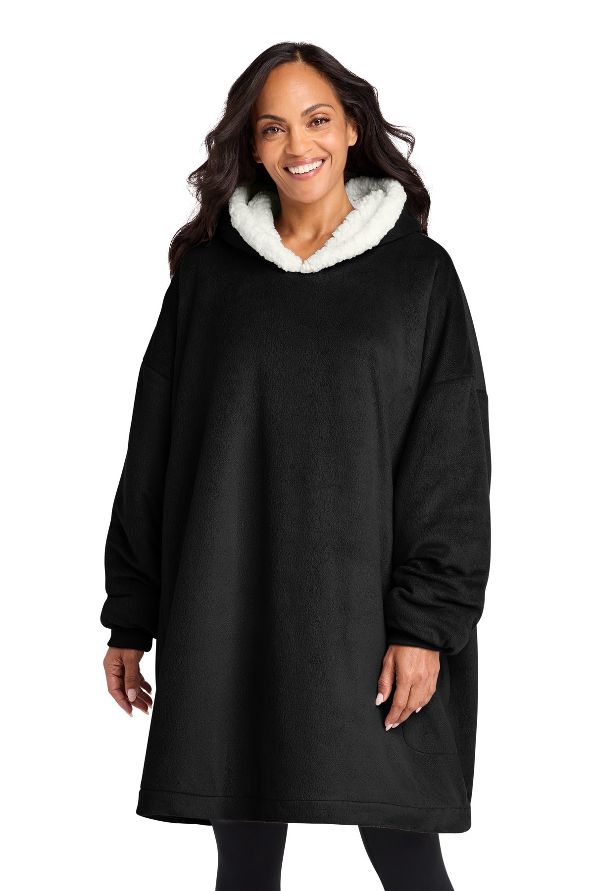 Port Authority Mountain Lodge Wearable Blanket BP41 in Black