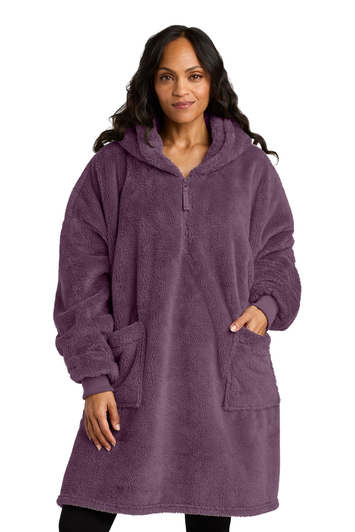 Port Authority Plush Poncho BP42 in Deep Purple Mist