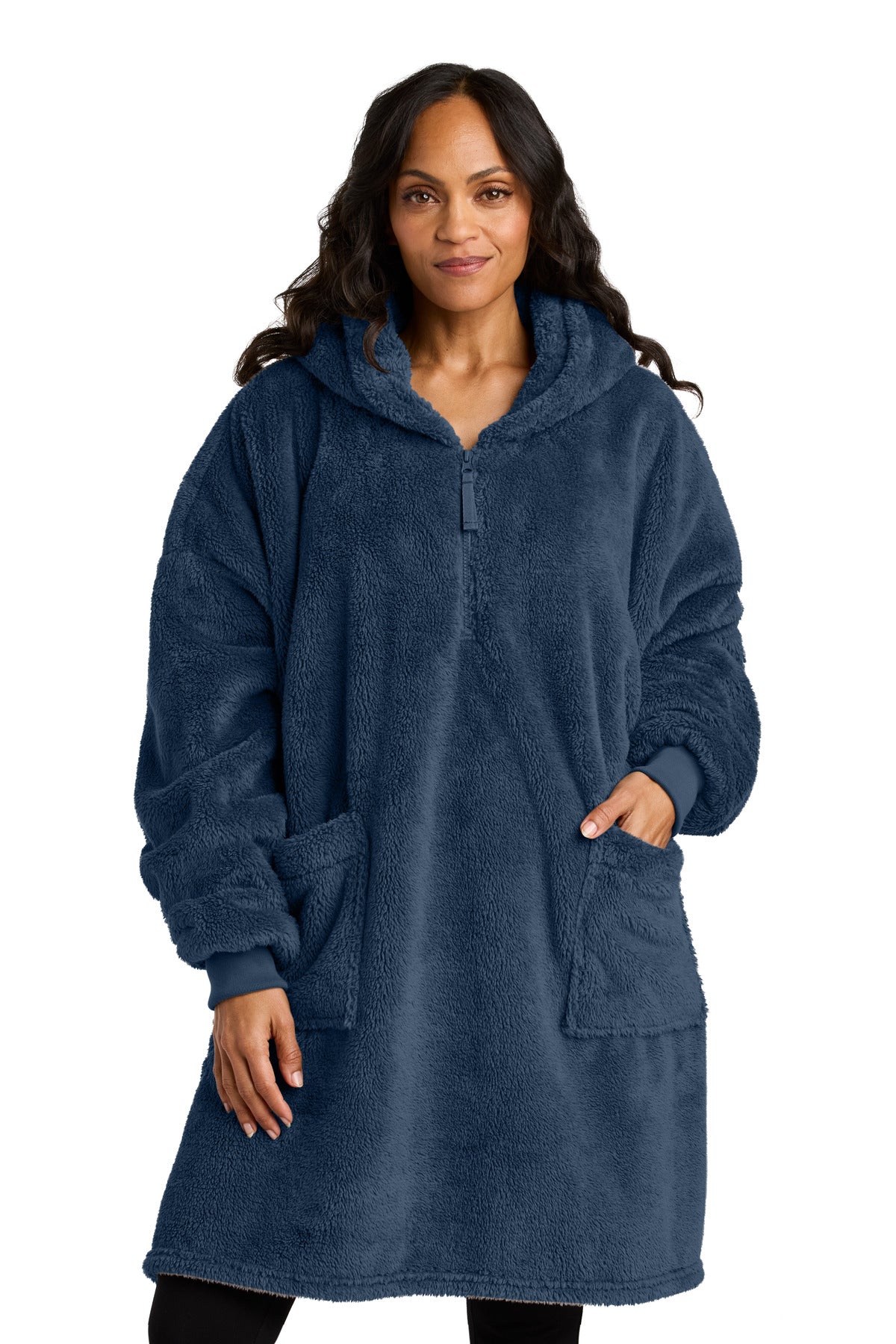 Port Authority Plush Poncho BP42 in River Blue Navy