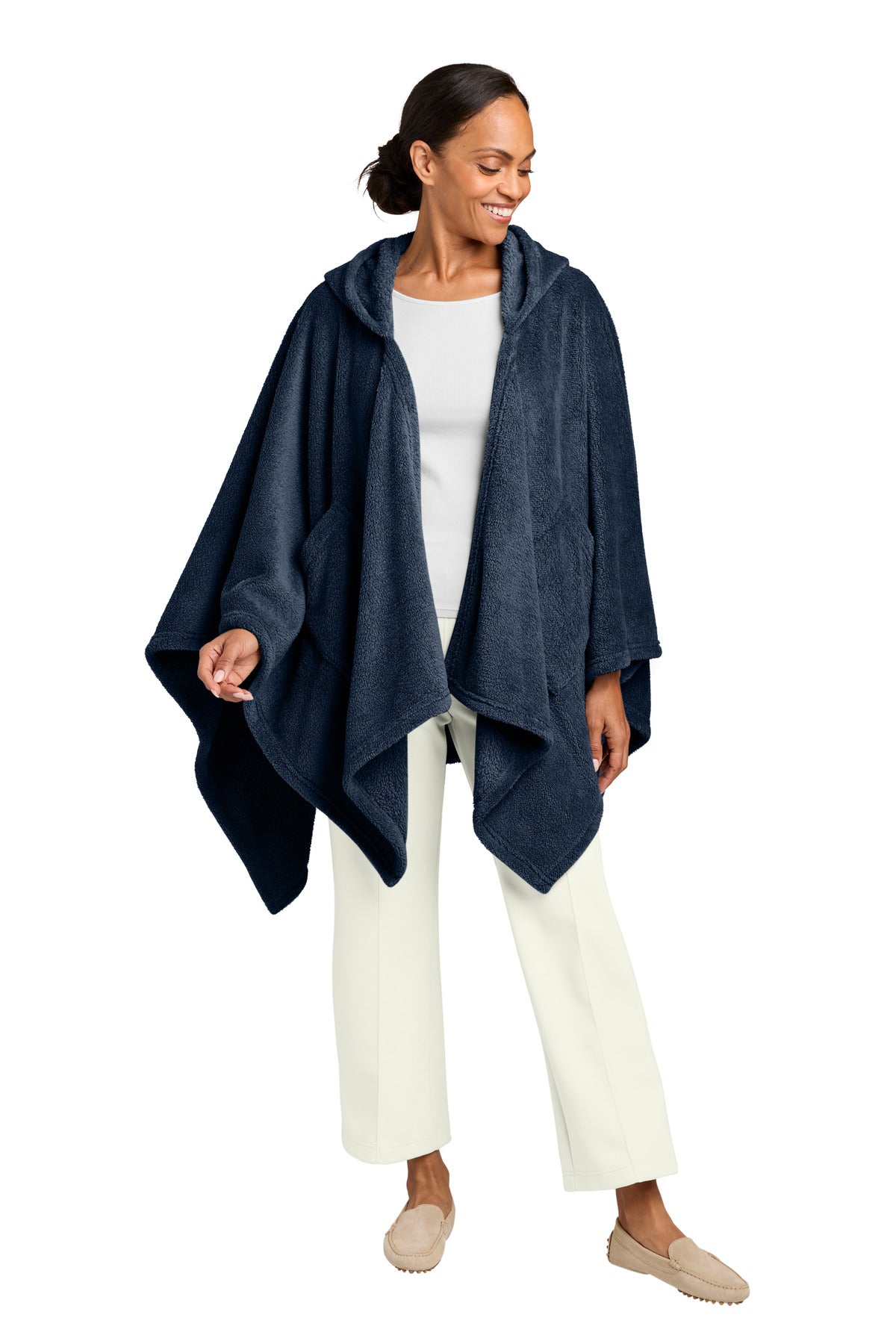 Port Authority Dream Plush Open Hoodie BP44 in River Blue Navy