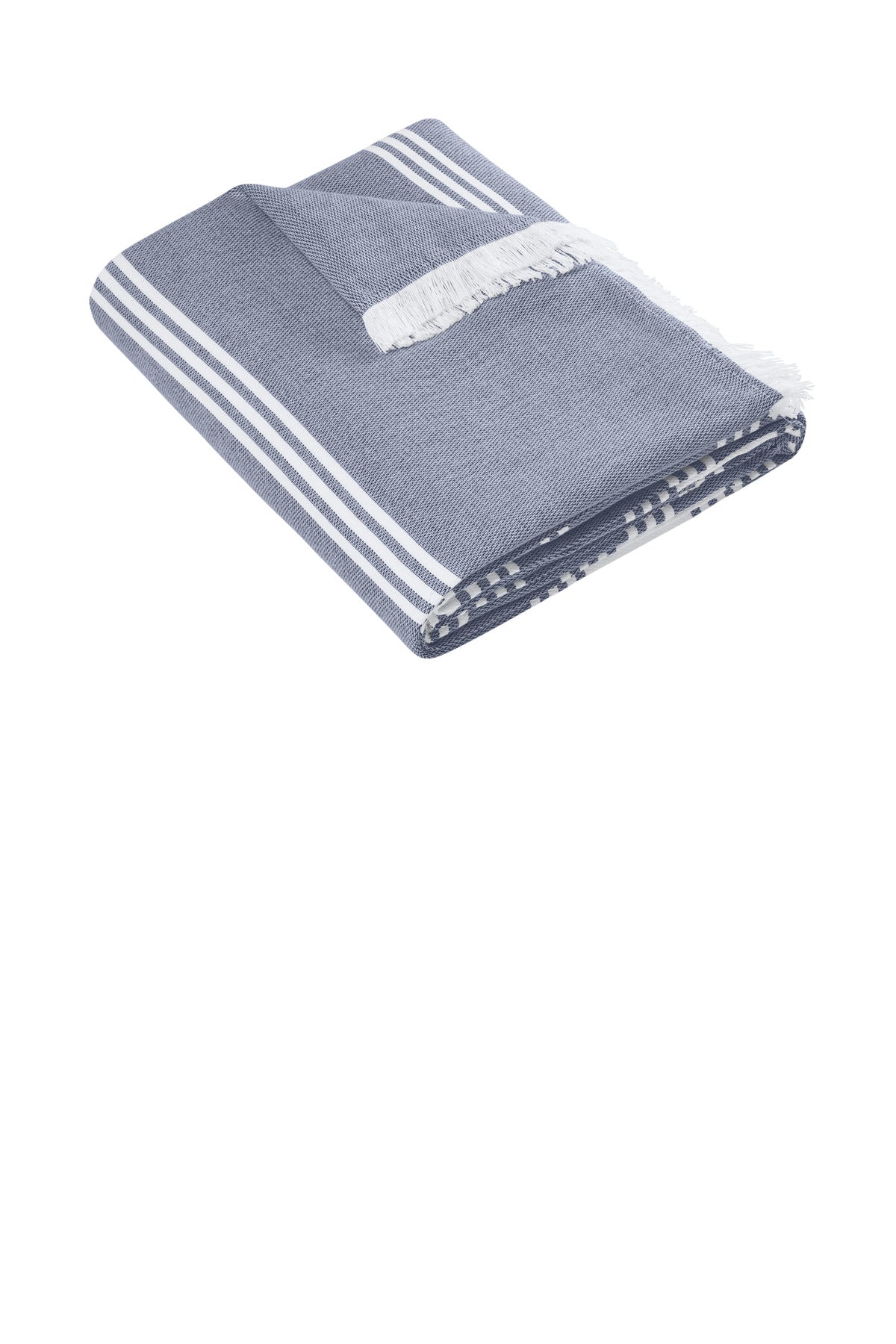 Port Authority Beach Throw BP91 in River Blue Navy/ White