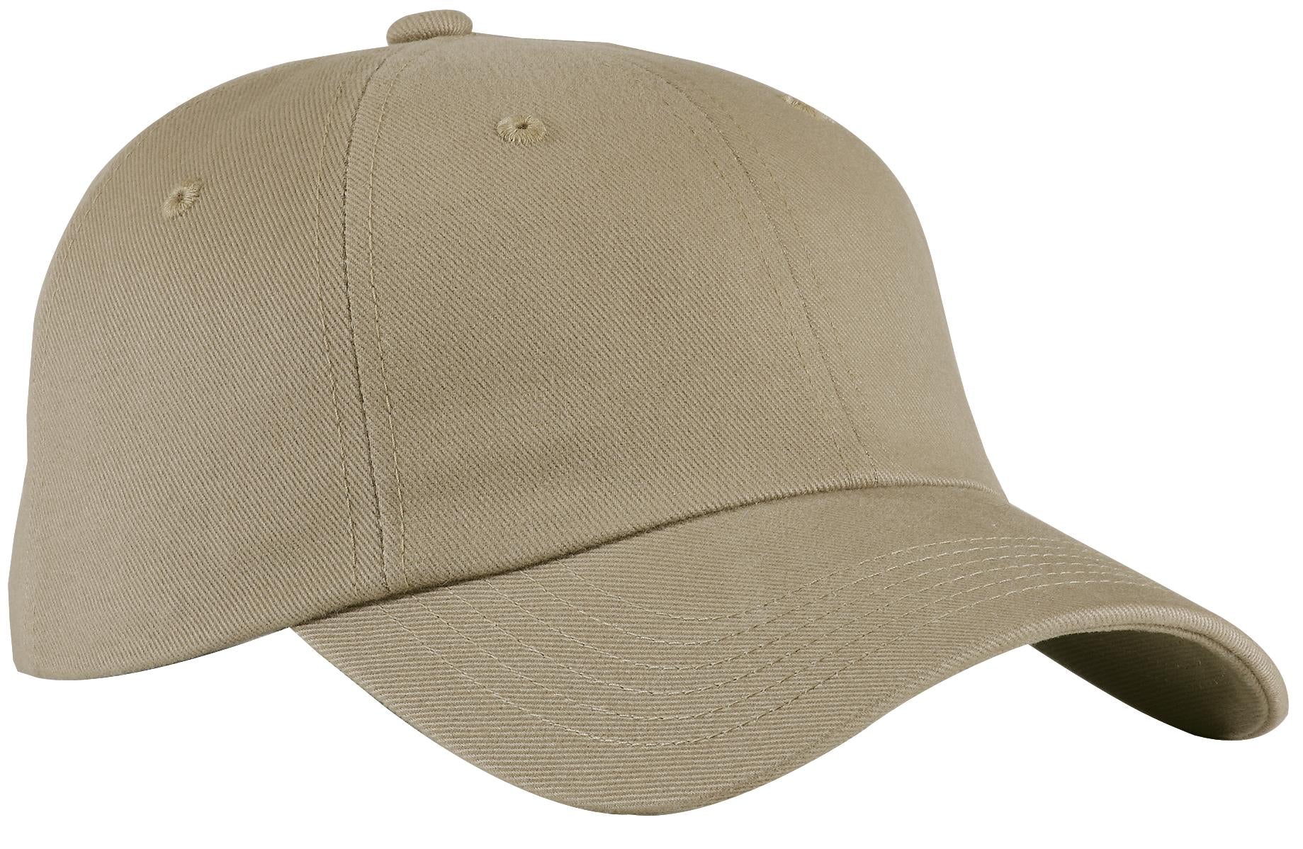Port Authority Unstructured Brushed Twill Cap.  BTU in Khaki