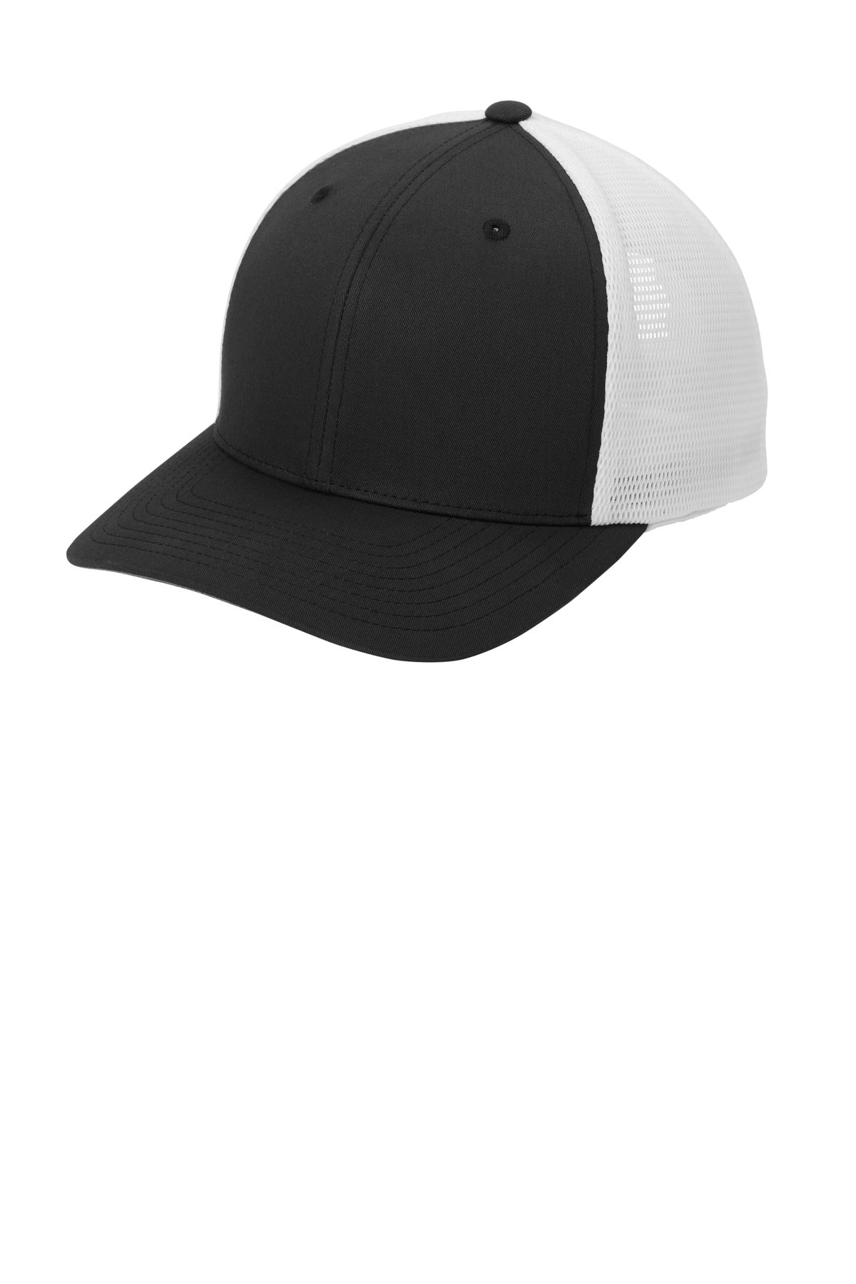 Port Authority Flexfit 110 Mesh Cap C110 in Black/ White