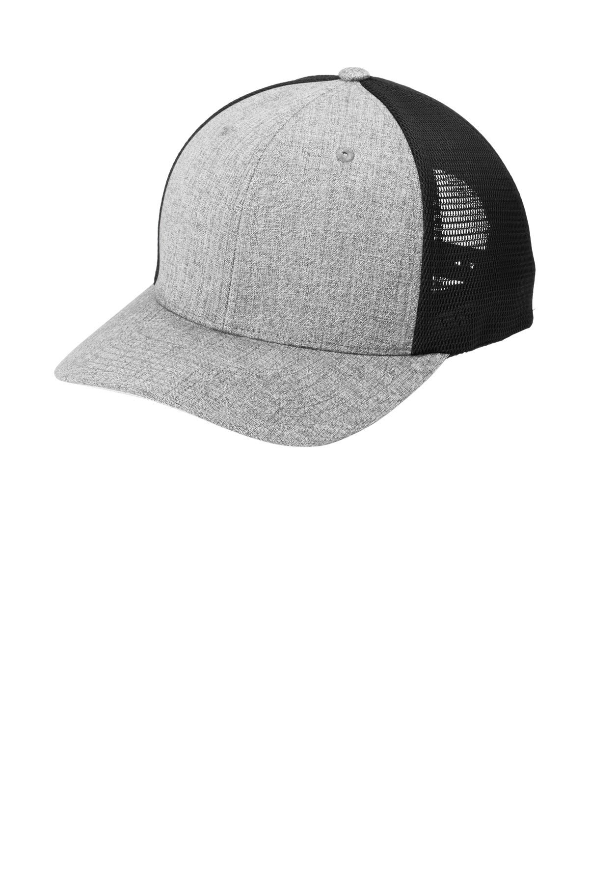 Port Authority Flexfit 110 Mesh Cap C110 in Heather Silver/ Black