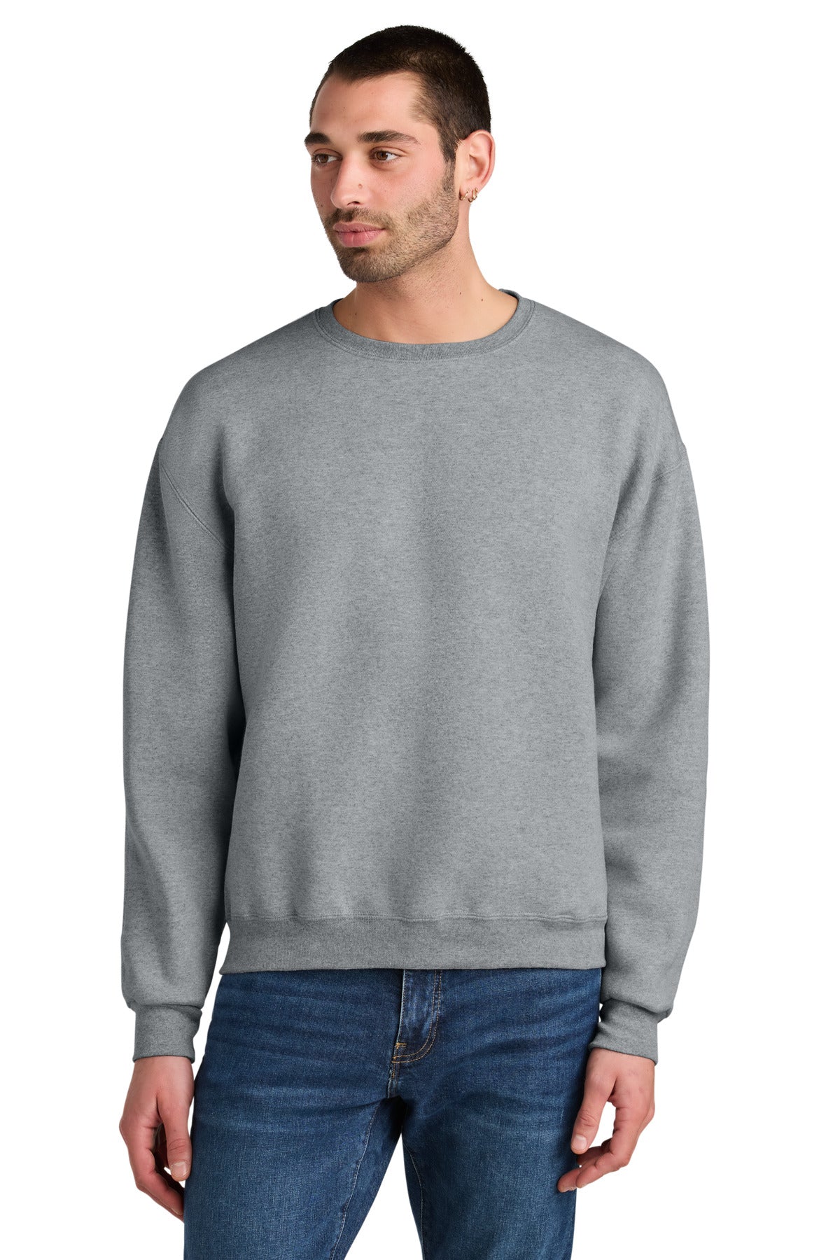 Jerzees Rugged Unisex Crewneck Sweatshirt C12M in Athletic Heather