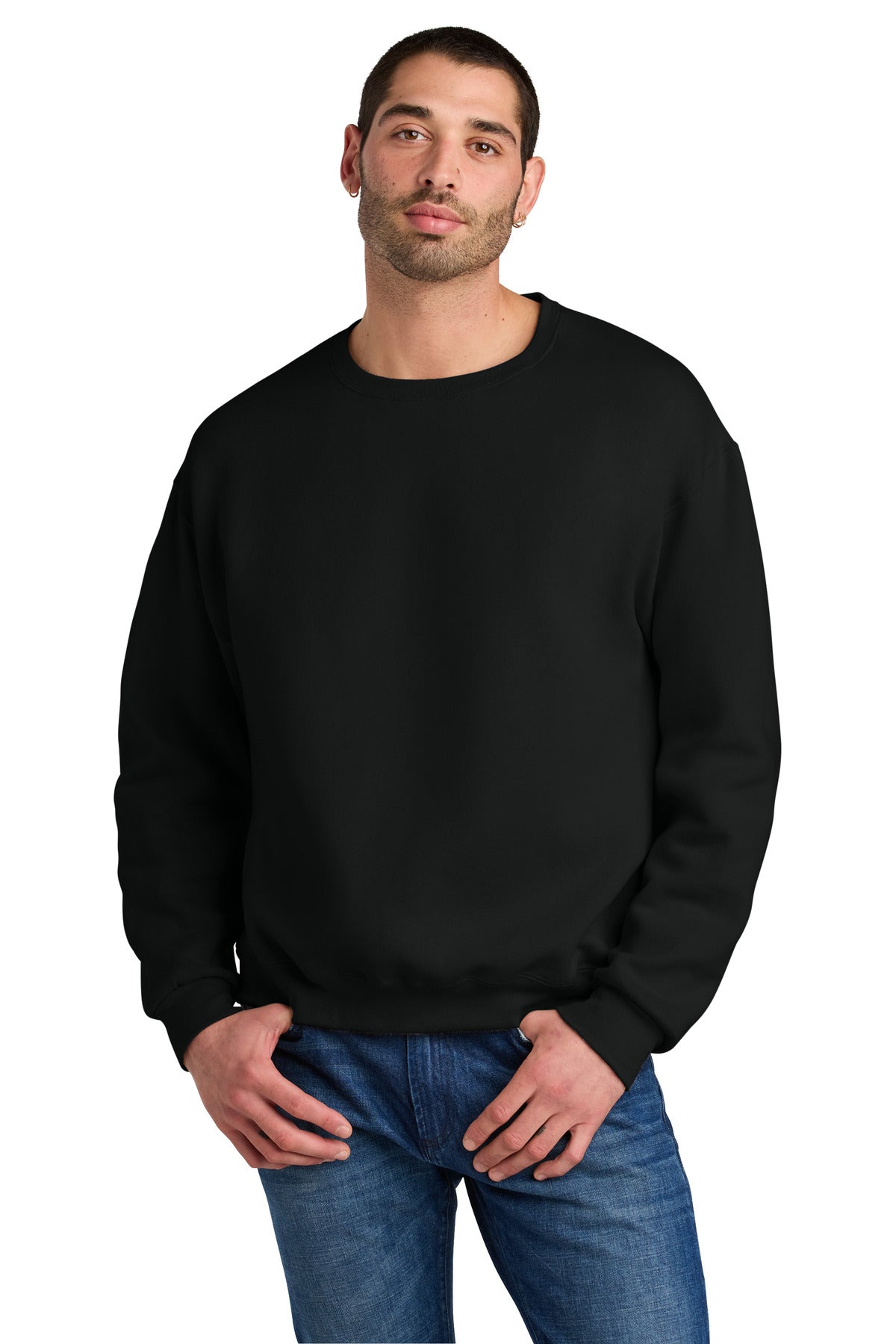 Jerzees Rugged Unisex Crewneck Sweatshirt C12M in Black Ink