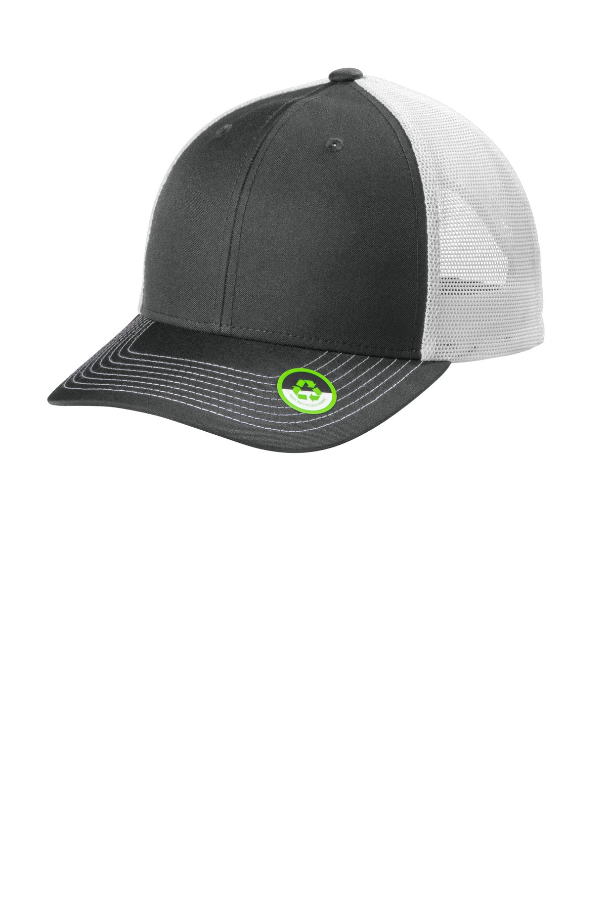 Port Authority Eco Snapback Trucker Cap C402ECO in Smoke Grey/ White