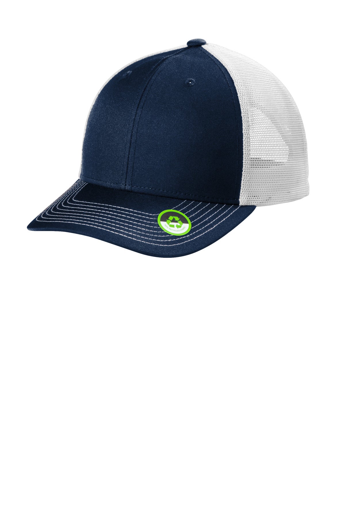 Port Authority Eco Snapback Trucker Cap C402ECO in True Navy/ White