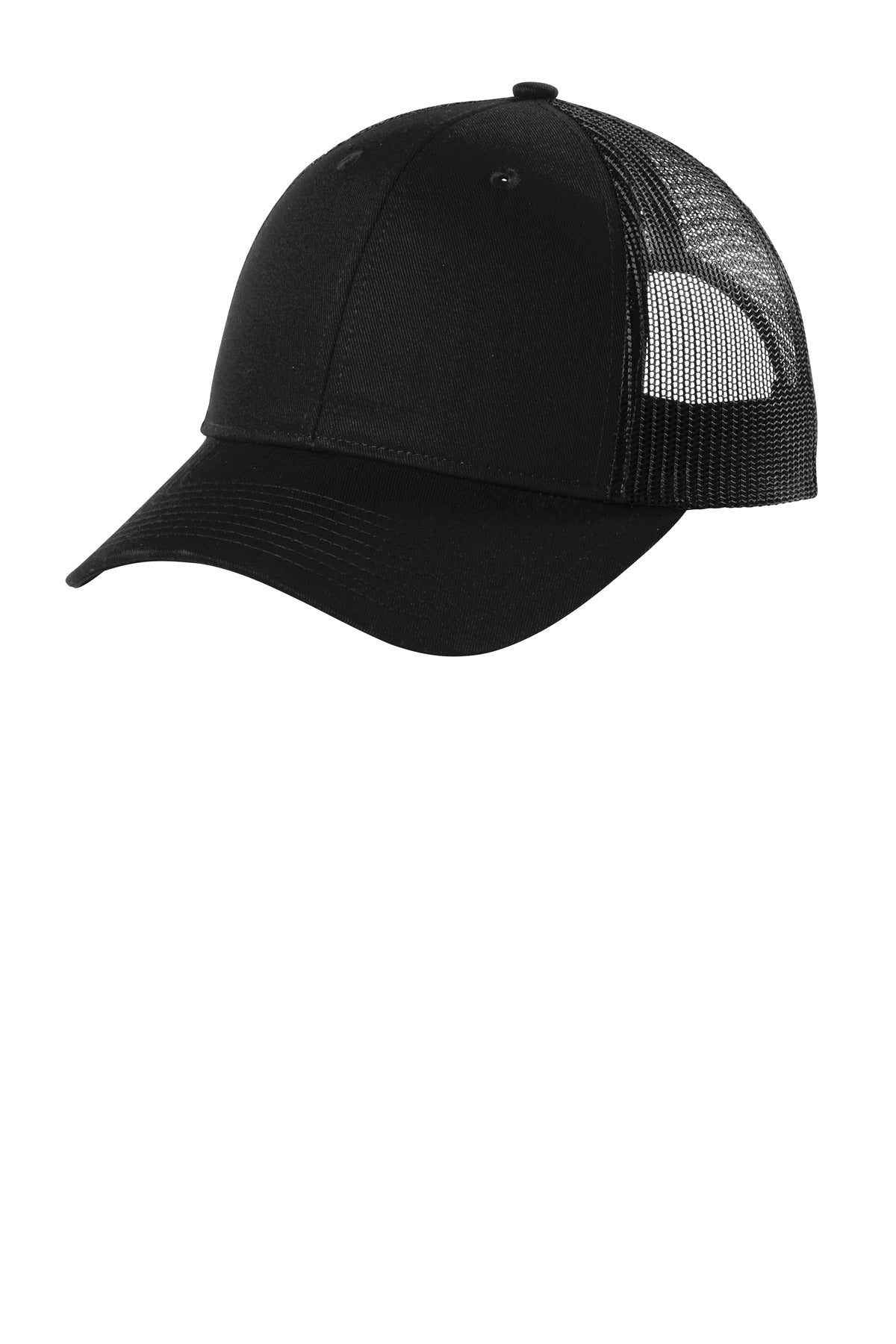 Port Authority  Low-Profile Snapback Trucker Cap C402LP in Black